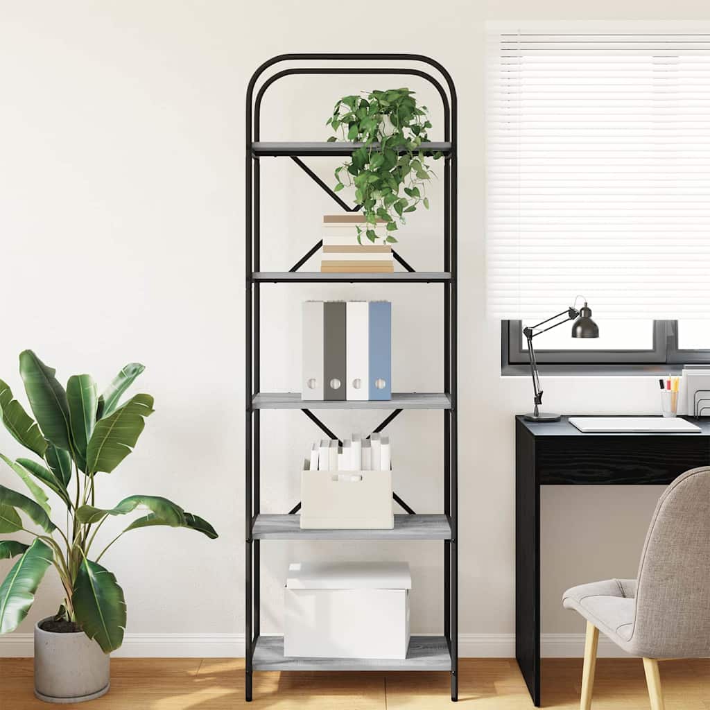 Polica Siva Sonoma 60 x 30 x 183 cm Konstruirano drvo