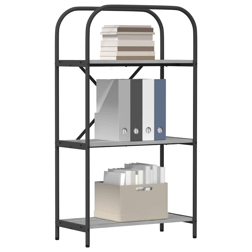 Polica Siva Sonoma 60 x 30 x 109 cm Konstruirano drvo