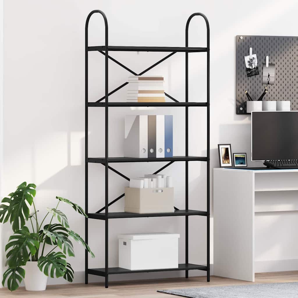 Polica Crni hrast 80 x 30 x 183 cm Konstruirano drvo