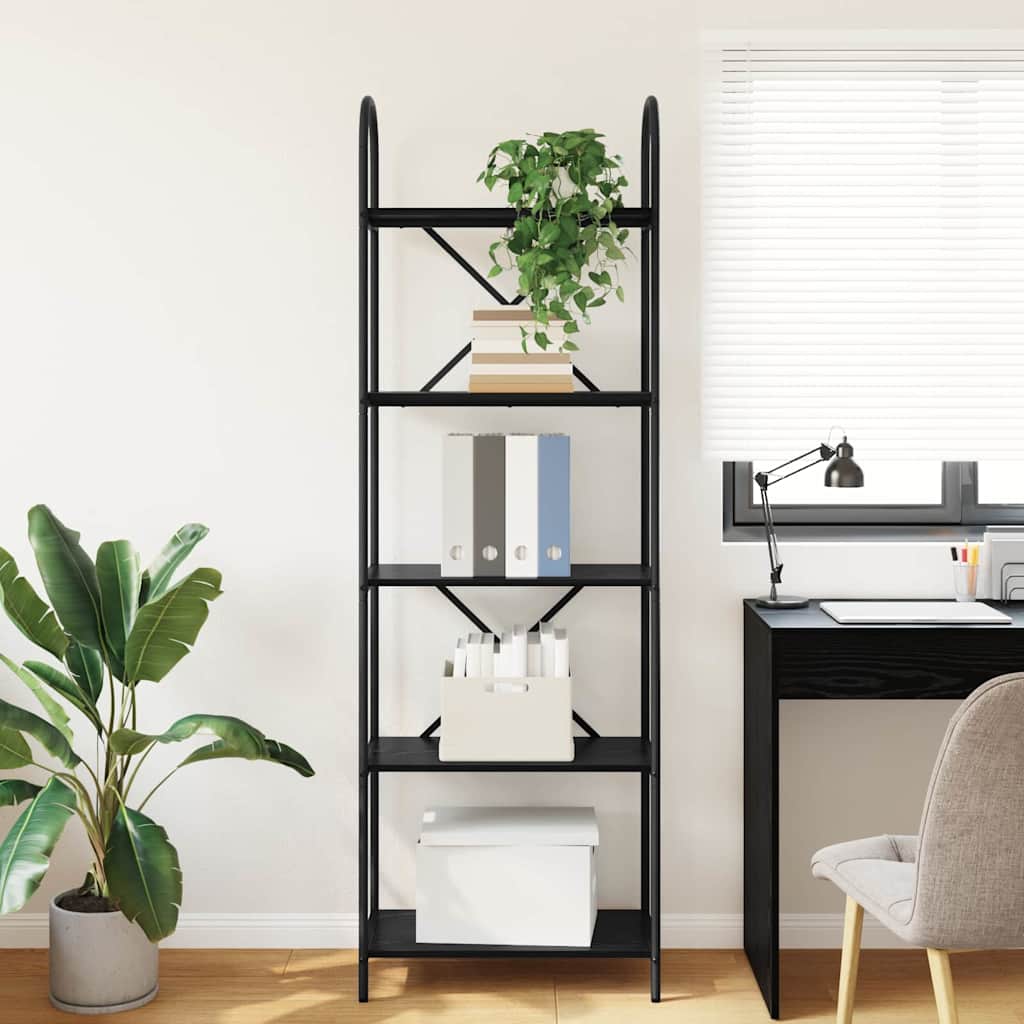 Polica Crni hrast 60 x 30 x 183 cm Konstruirano drvo