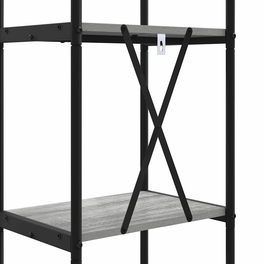Polica Siva Sonoma 40 x 30 x 183 cm Konstruirano drvo