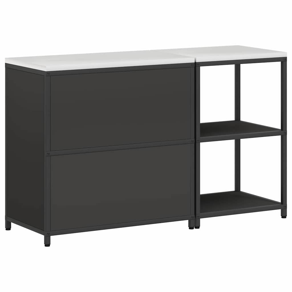 Kuhinjski set za pohranu HATTEM 2 pcs Crna Čelična vrata