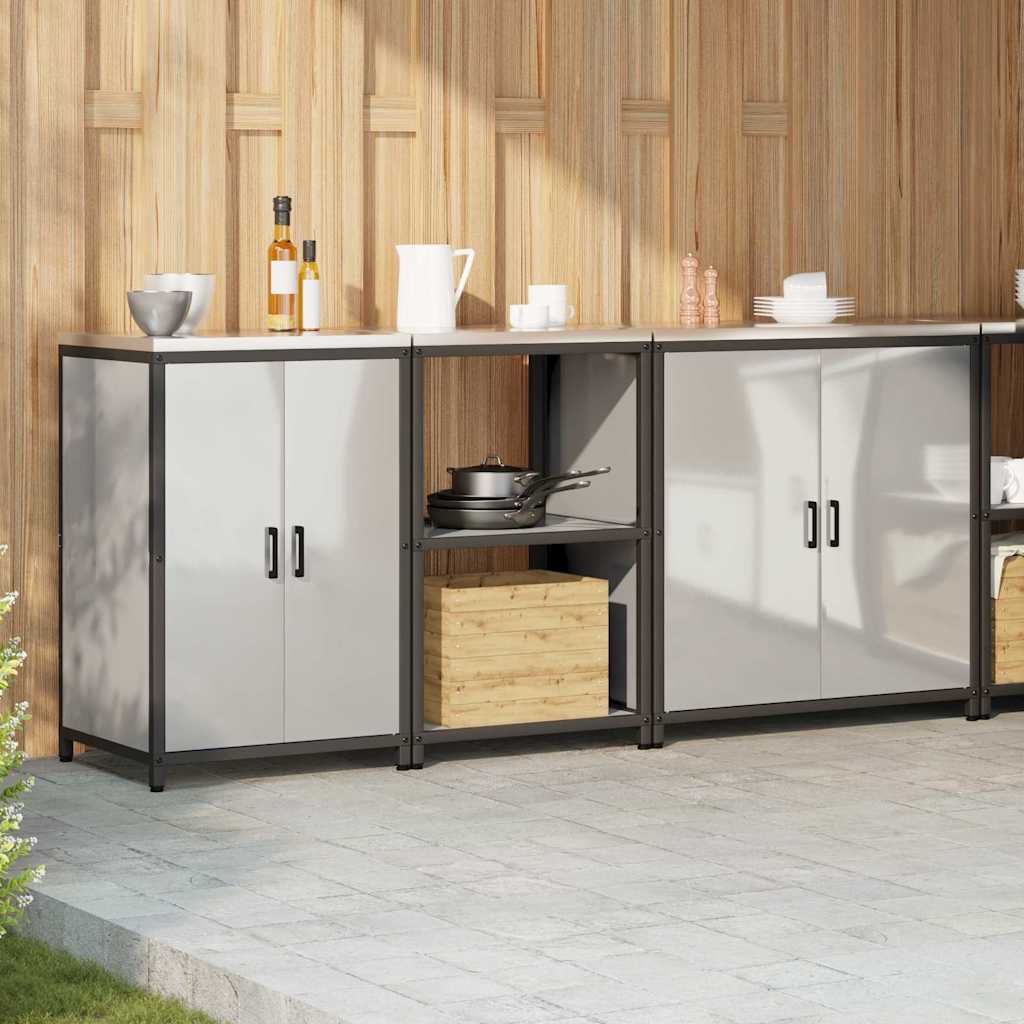 Kuhinjski set za pohranu HATTEM 3 pcs Srebrna Pocinčani čelik