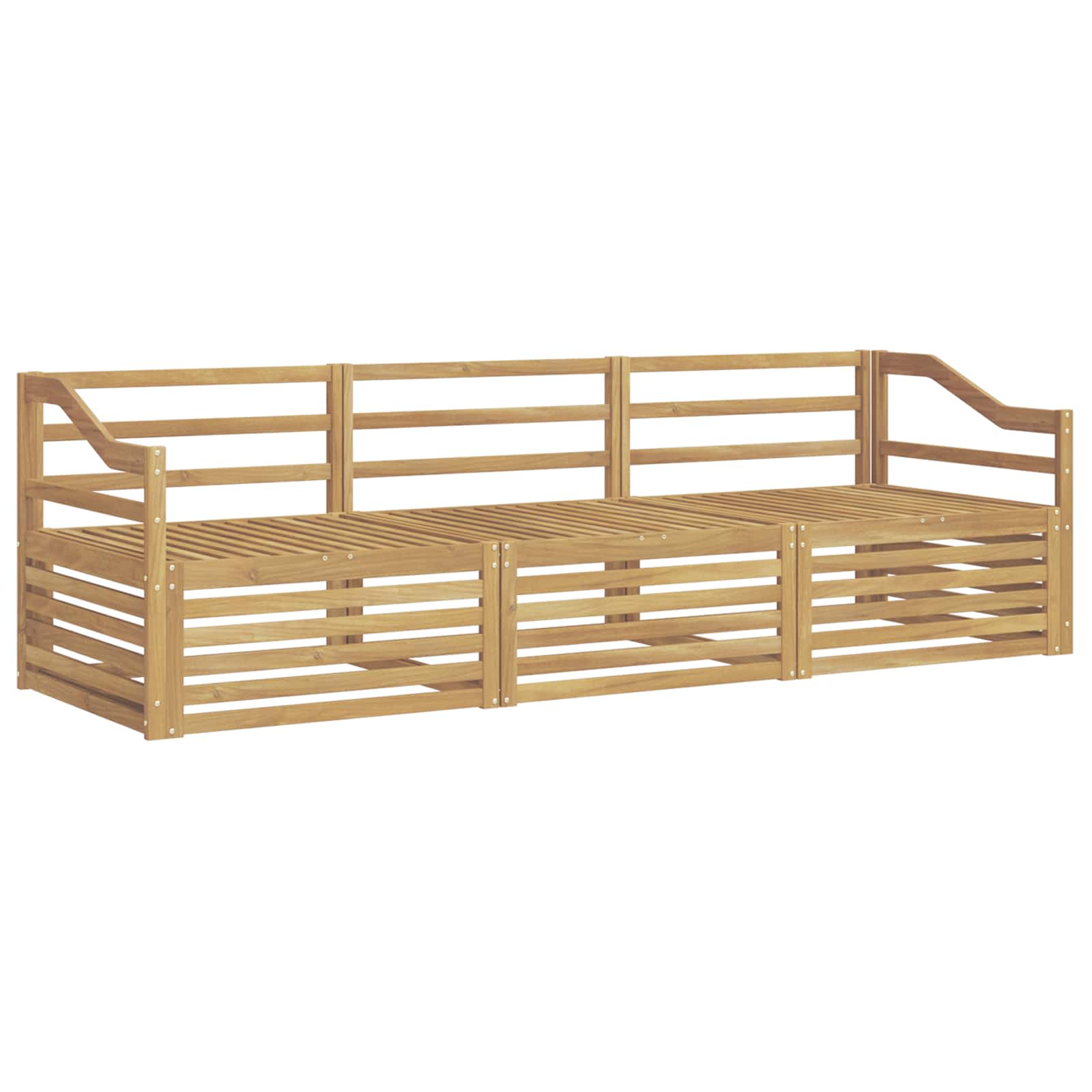 Set vanjskih sofa 3 pcs Bijela Čvrsto drvo akacije