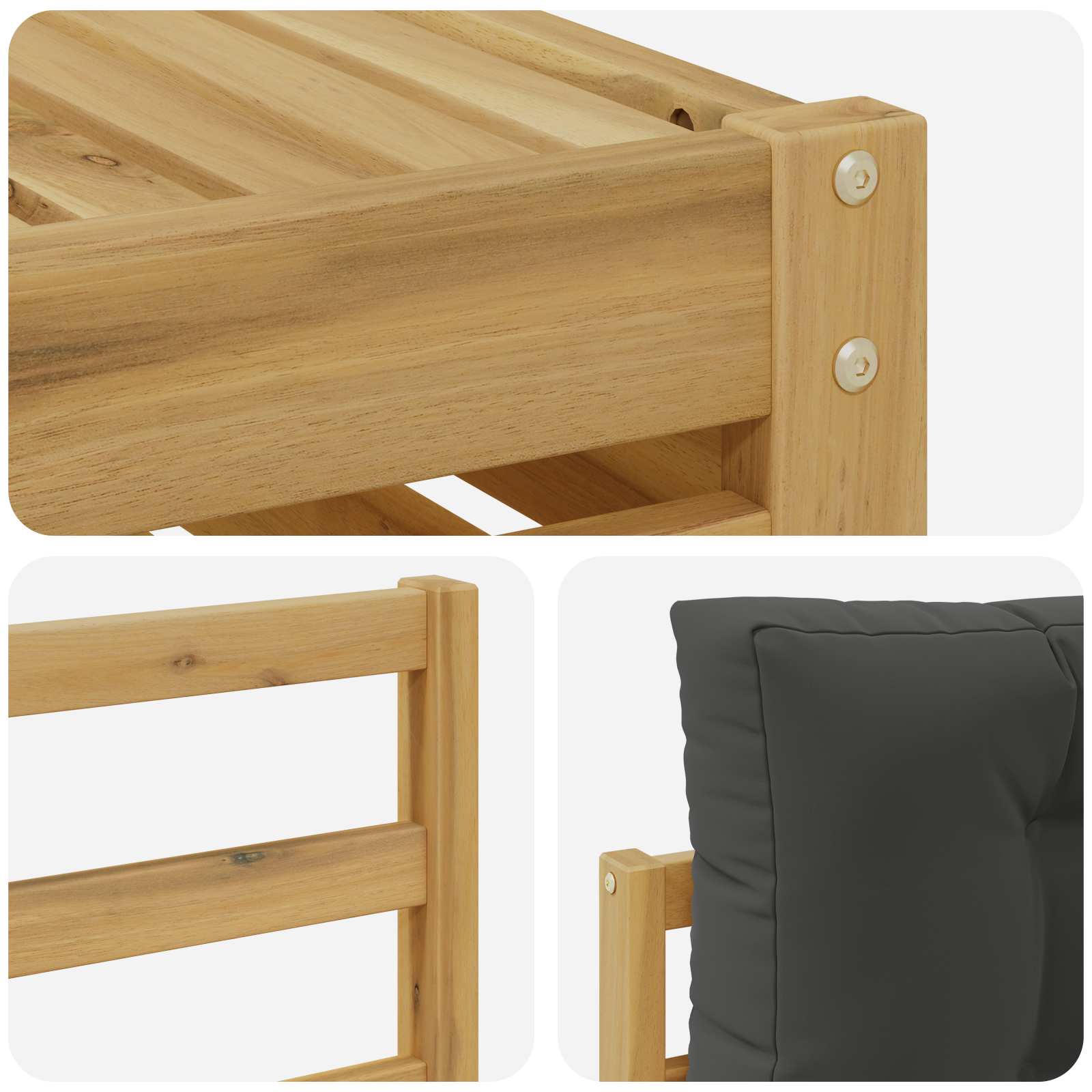 Set vanjskih sofa s jastukom 9 pcs Bijela i antracit Poliester