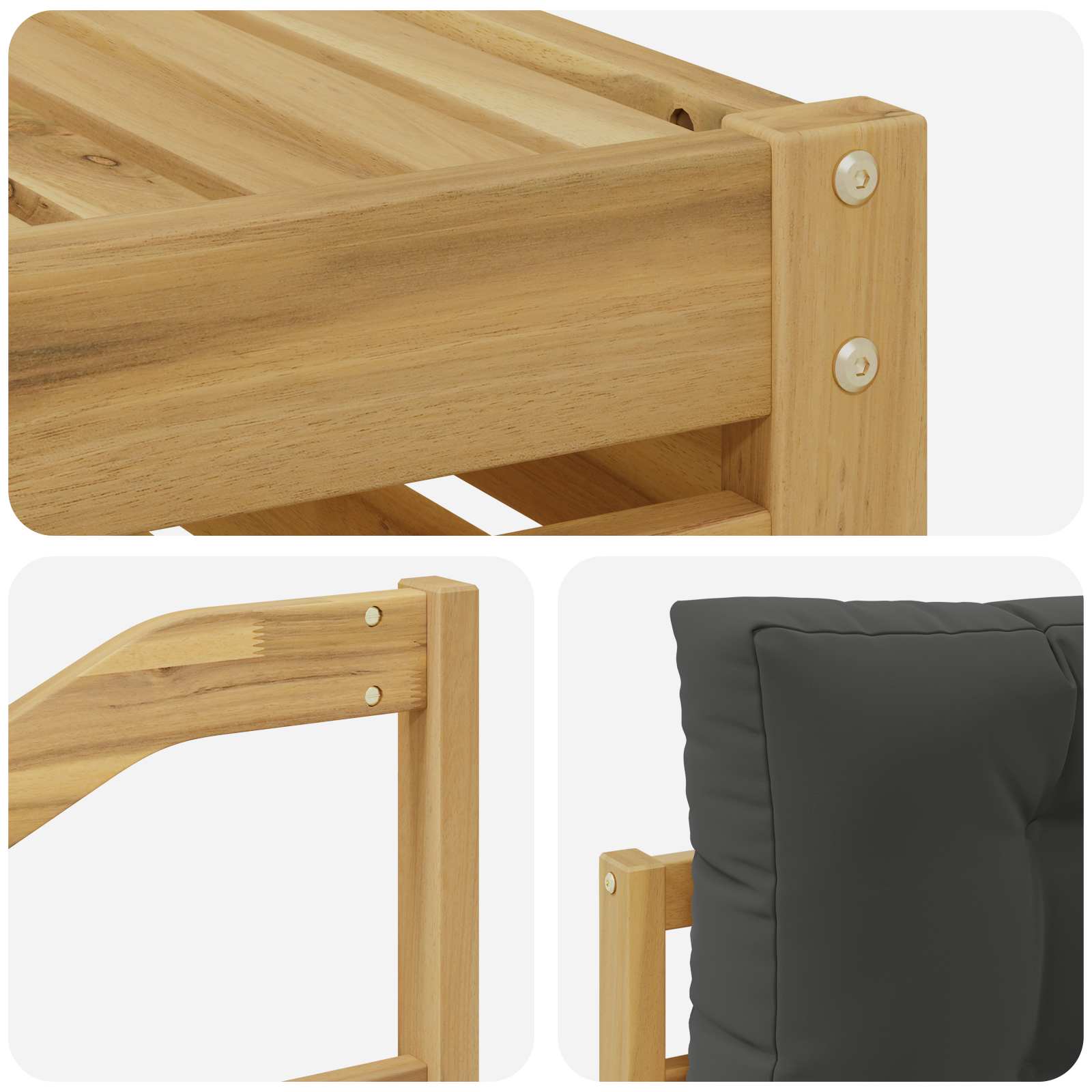 Set vanjskih sofa s jastukom 5 pcs Bijela i antracit Poliester