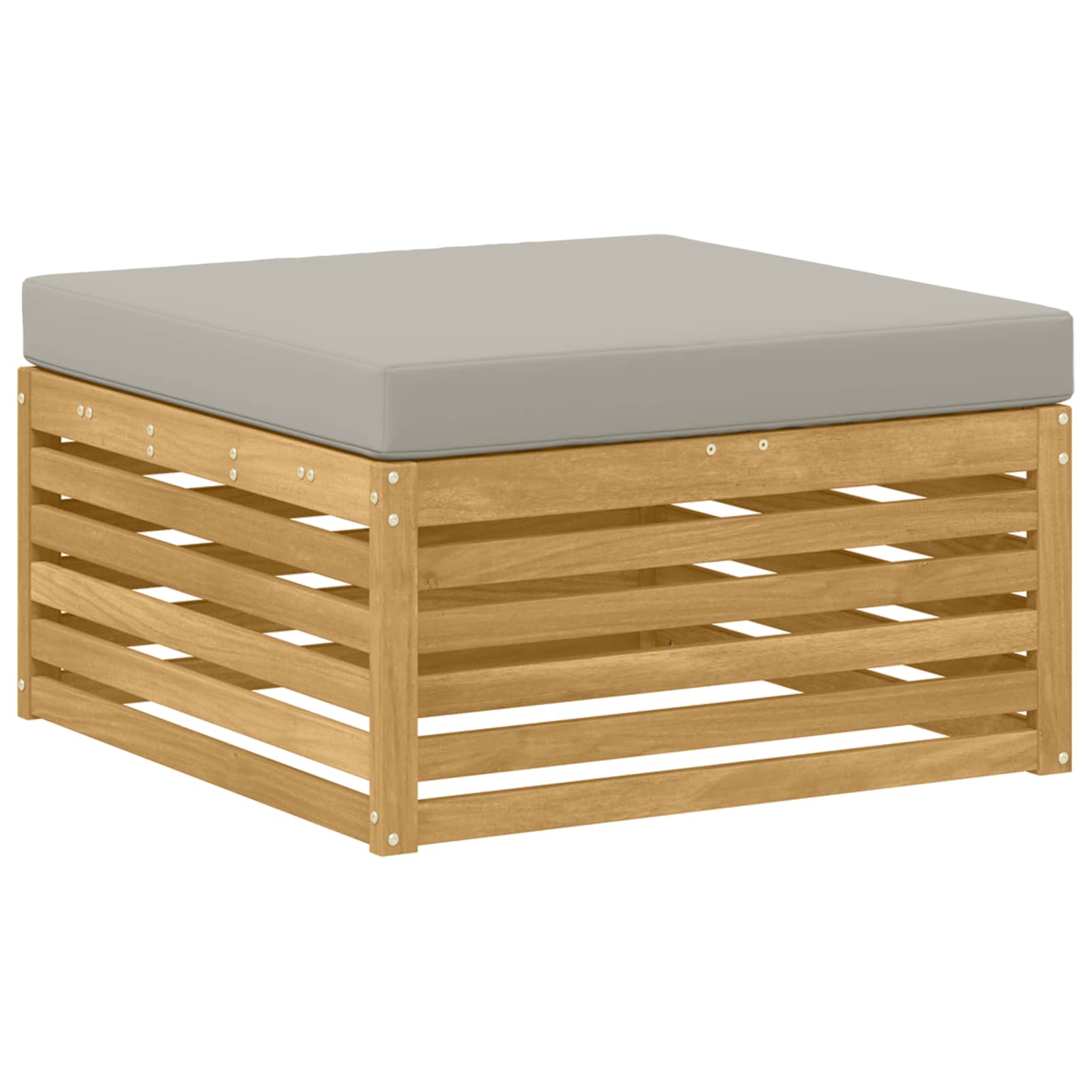 Set vanjskih sofa 7 pcs Bijela i svjetlosiva Poliester
