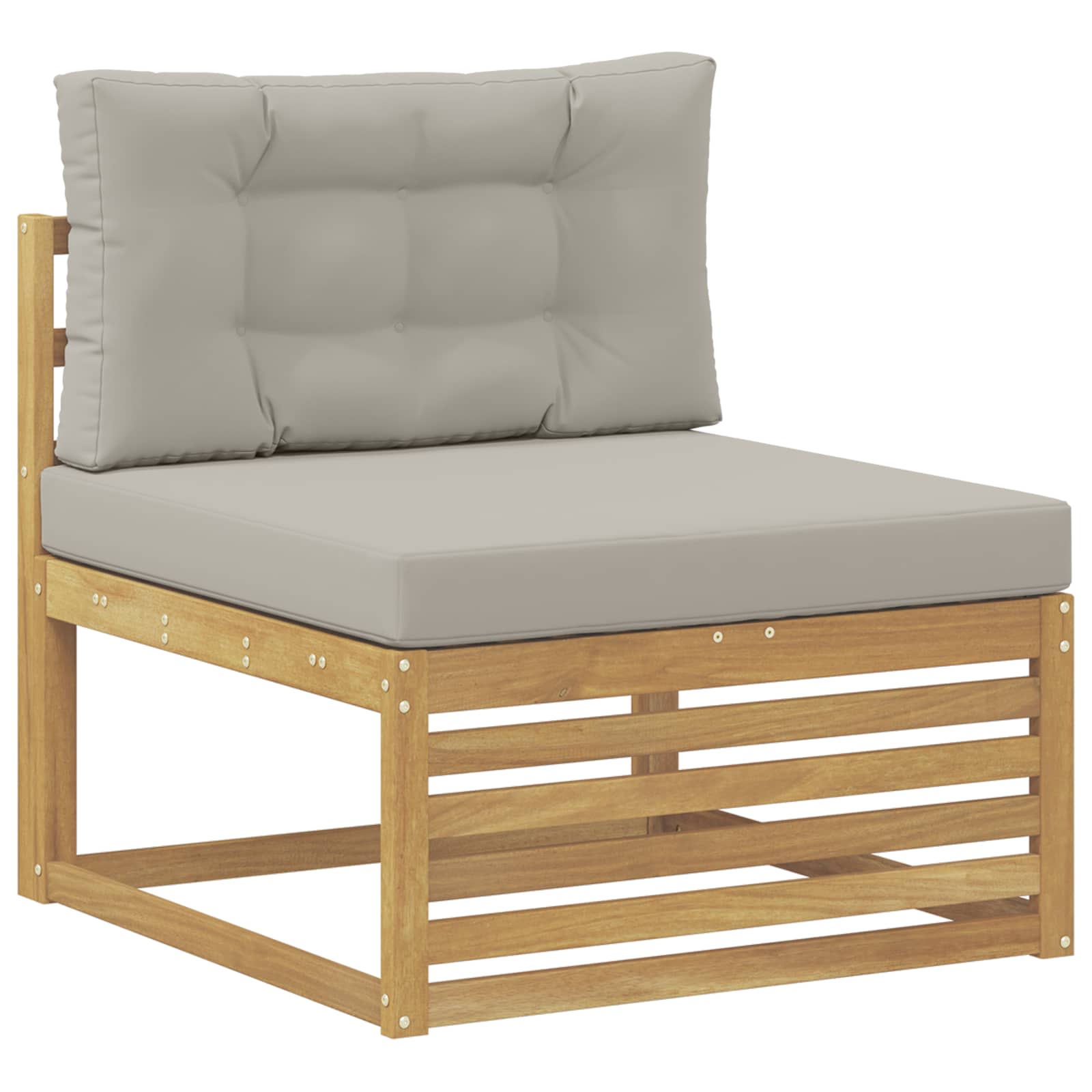 Set vanjskih sofa 6 pcs Bijela i svjetlosiva Poliester