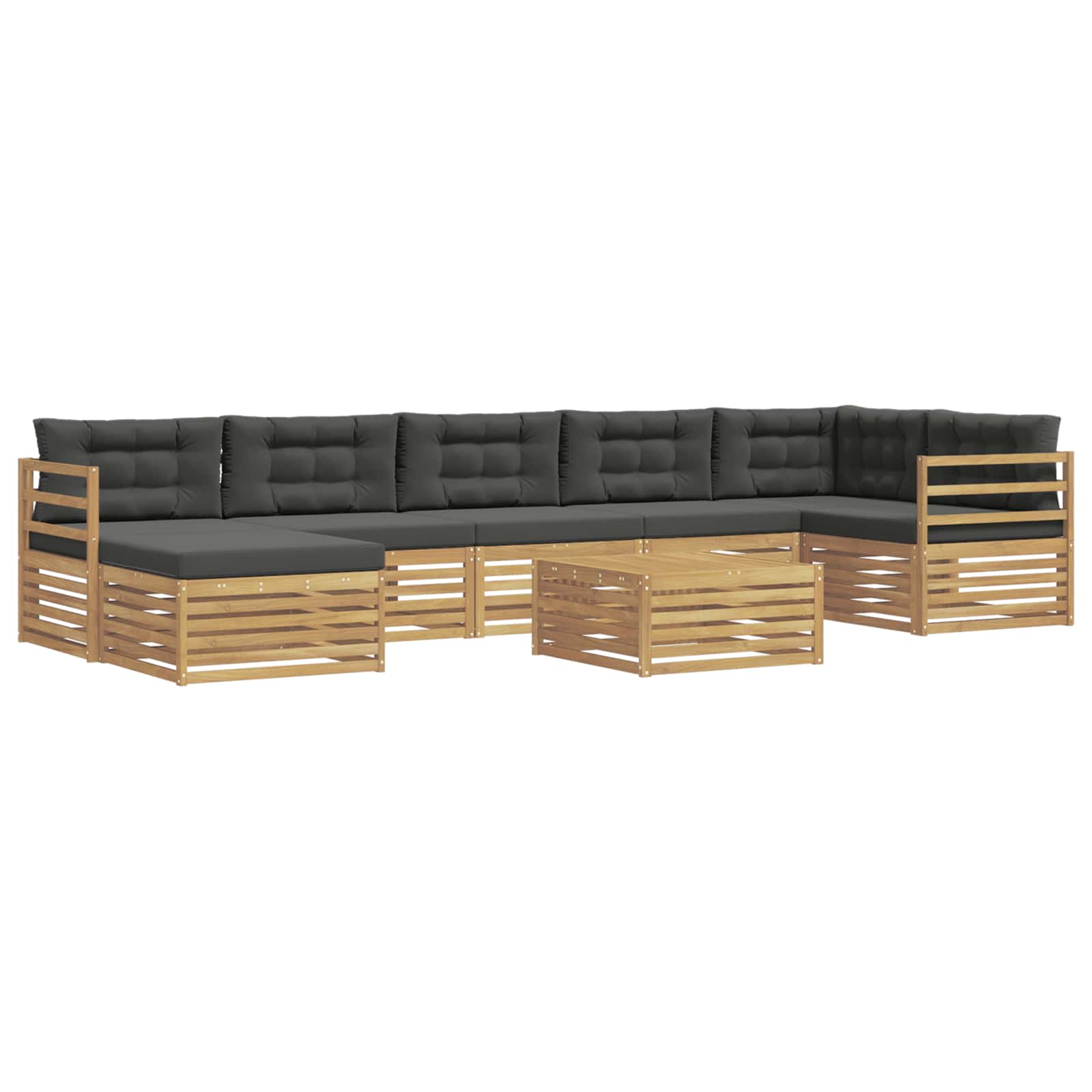 Set vanjskih sofa s jastukom 8 pcs Bijela i antracit