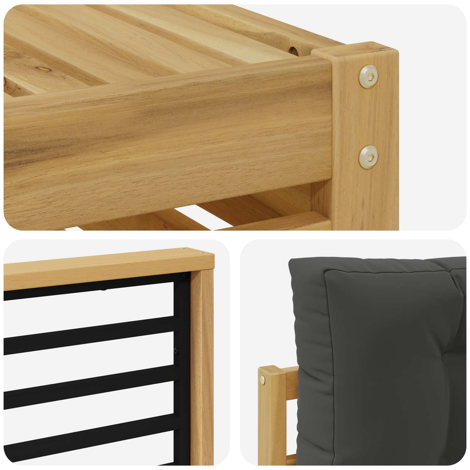 Set vanjskih sofa s jastukom 8 pcs Bijela i antracit