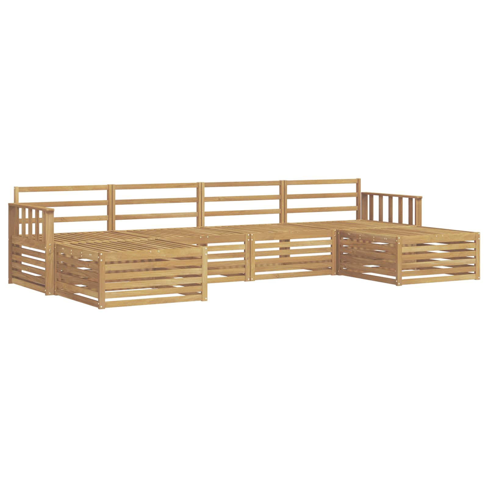 Setovi sofa 6 pcs Bijela Čvrsto drvo akacije