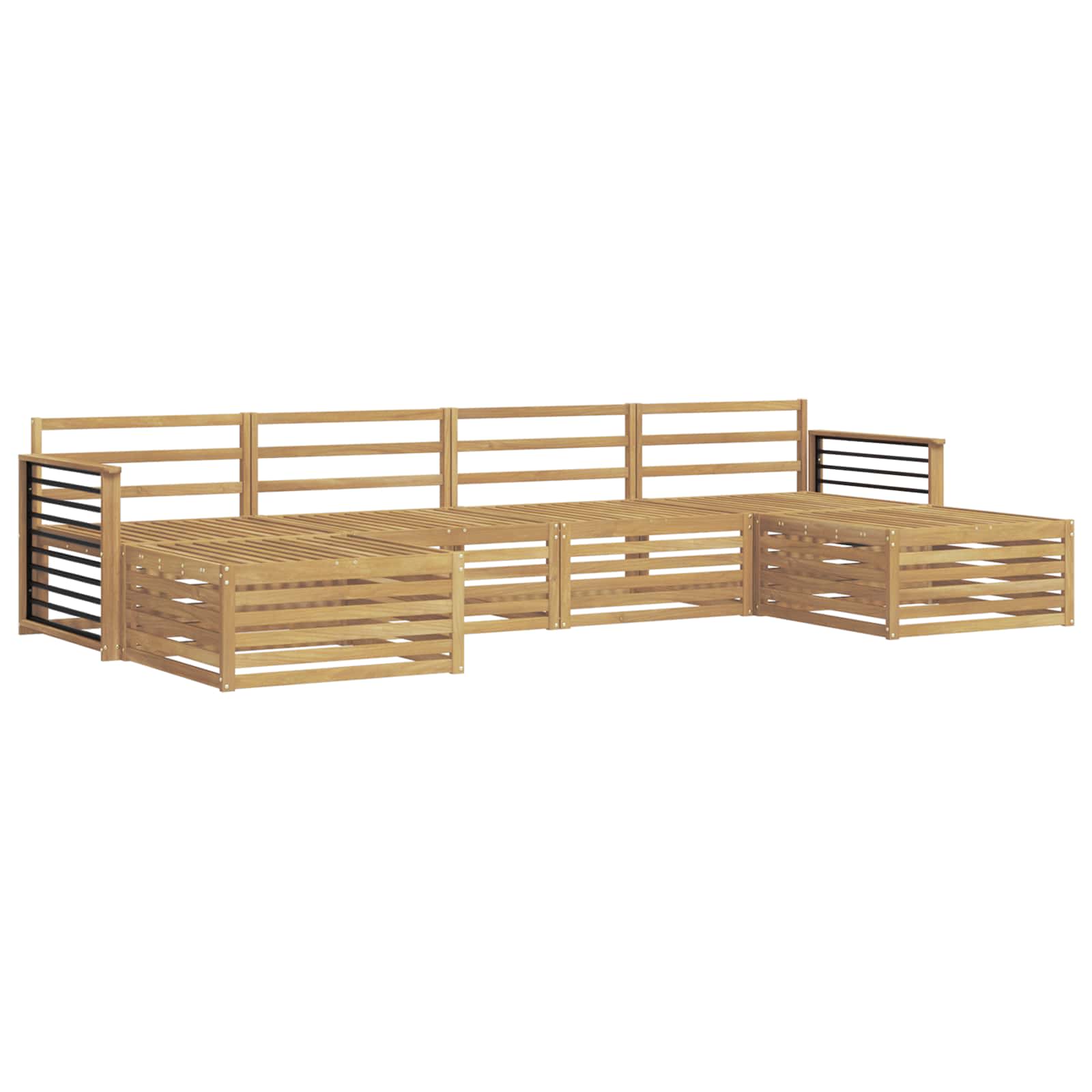 Setovi sofa 6 pcs Bijela Čvrsto drvo akacije
