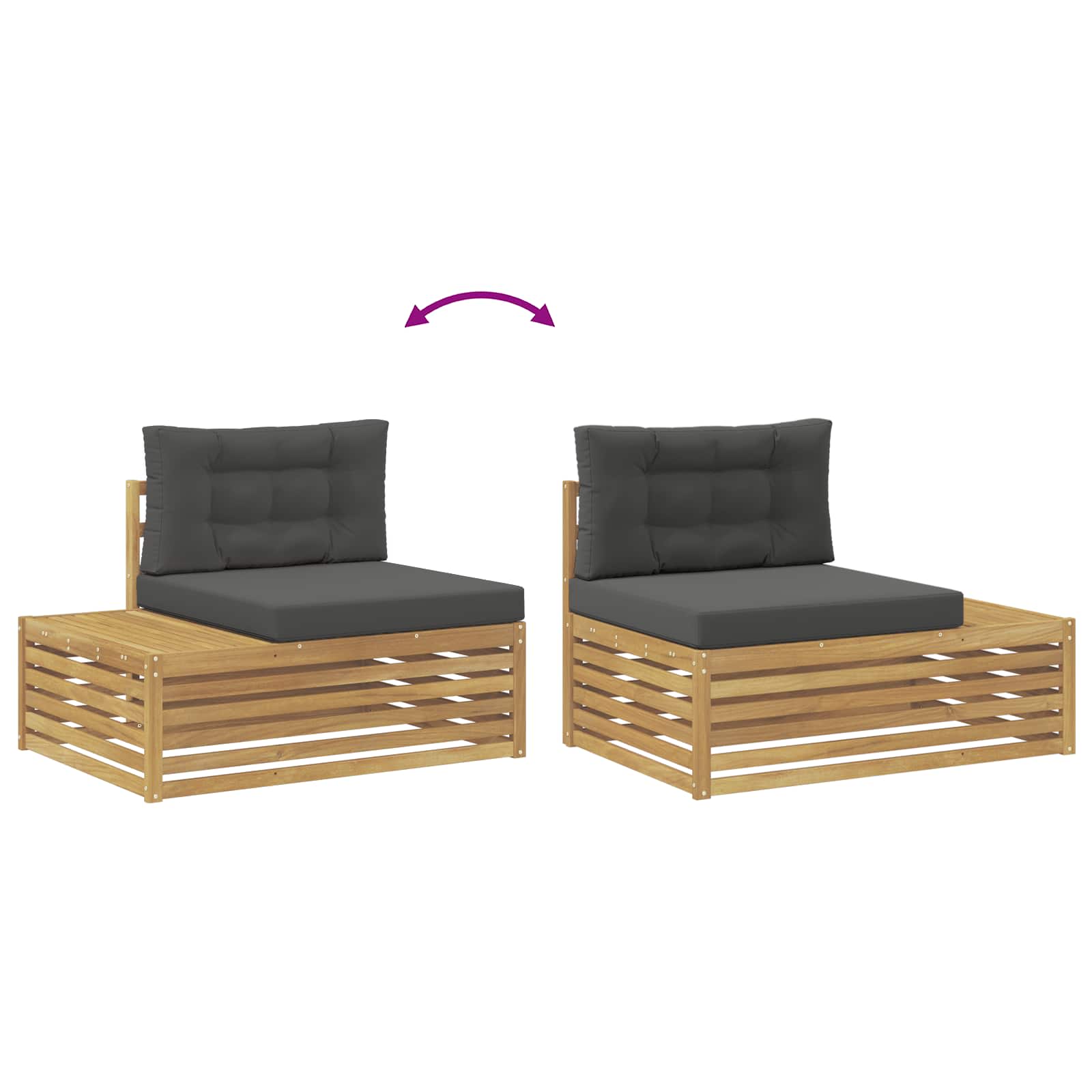 Set vanjskih sofa Bijela 230,5 x 83 x 73 cm Poliester