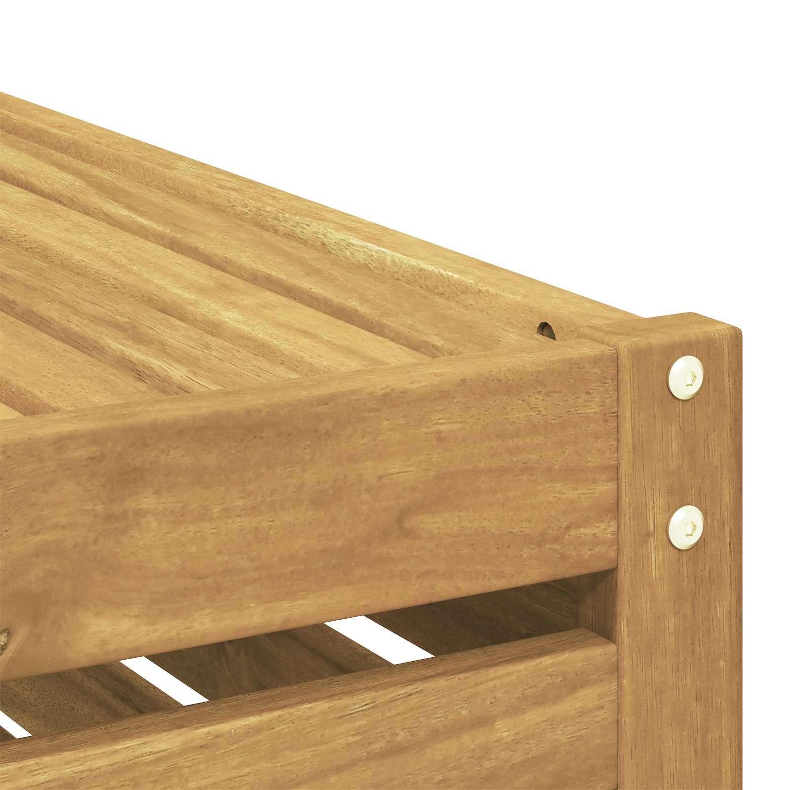 3 Komad Set vanjskih sofa Poliester Bijela