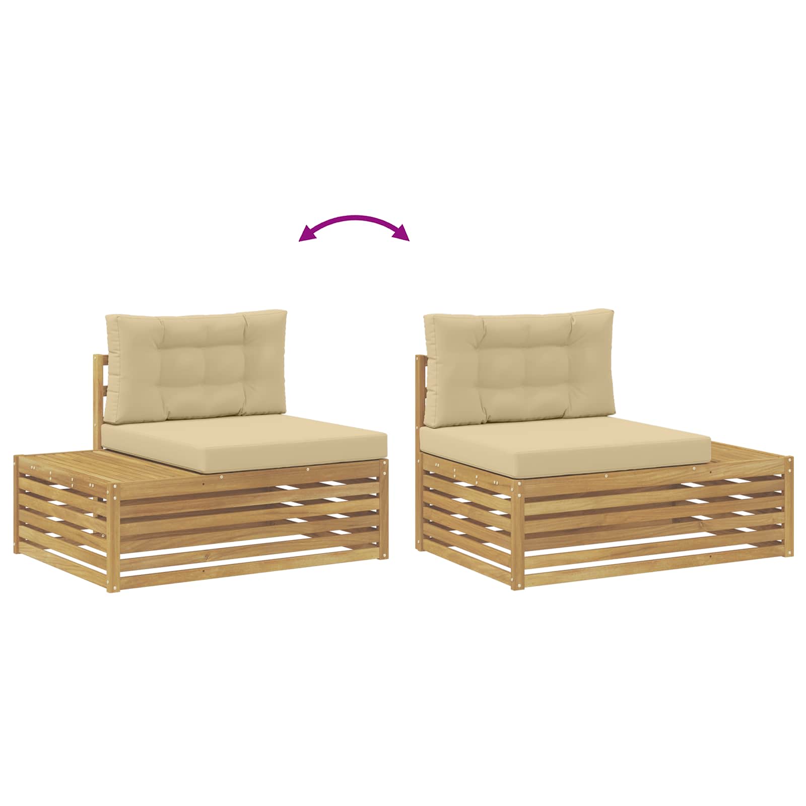 3 Komad Set vanjskih sofa Poliester Bijela