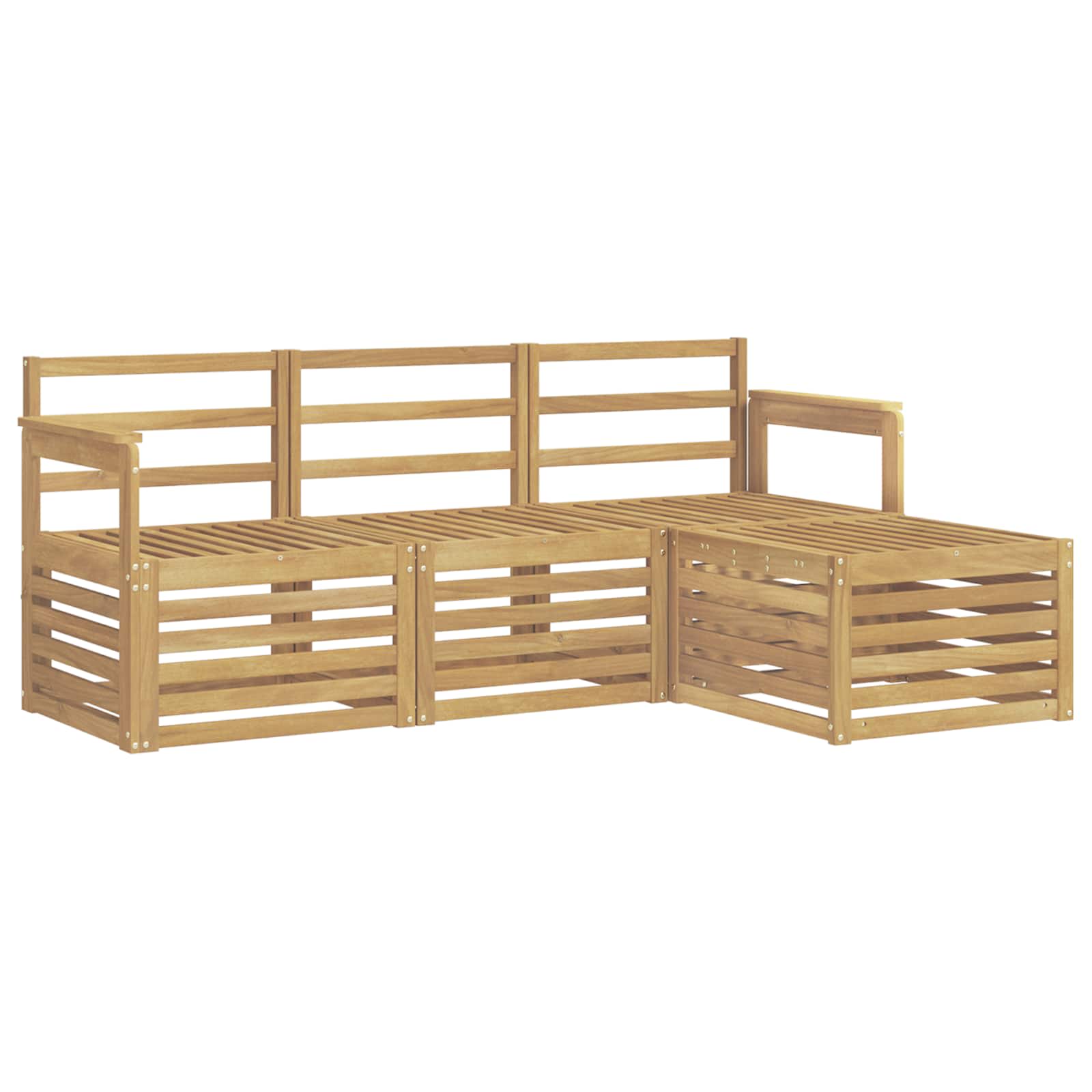 Set vanjskih sofa 4 pcs Bijela 189,5 x 122,5 x 73 cm