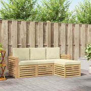 Set vanjskih sofa 4 pcs Bijela i krem 197,5 x 122,5 x 73 cm