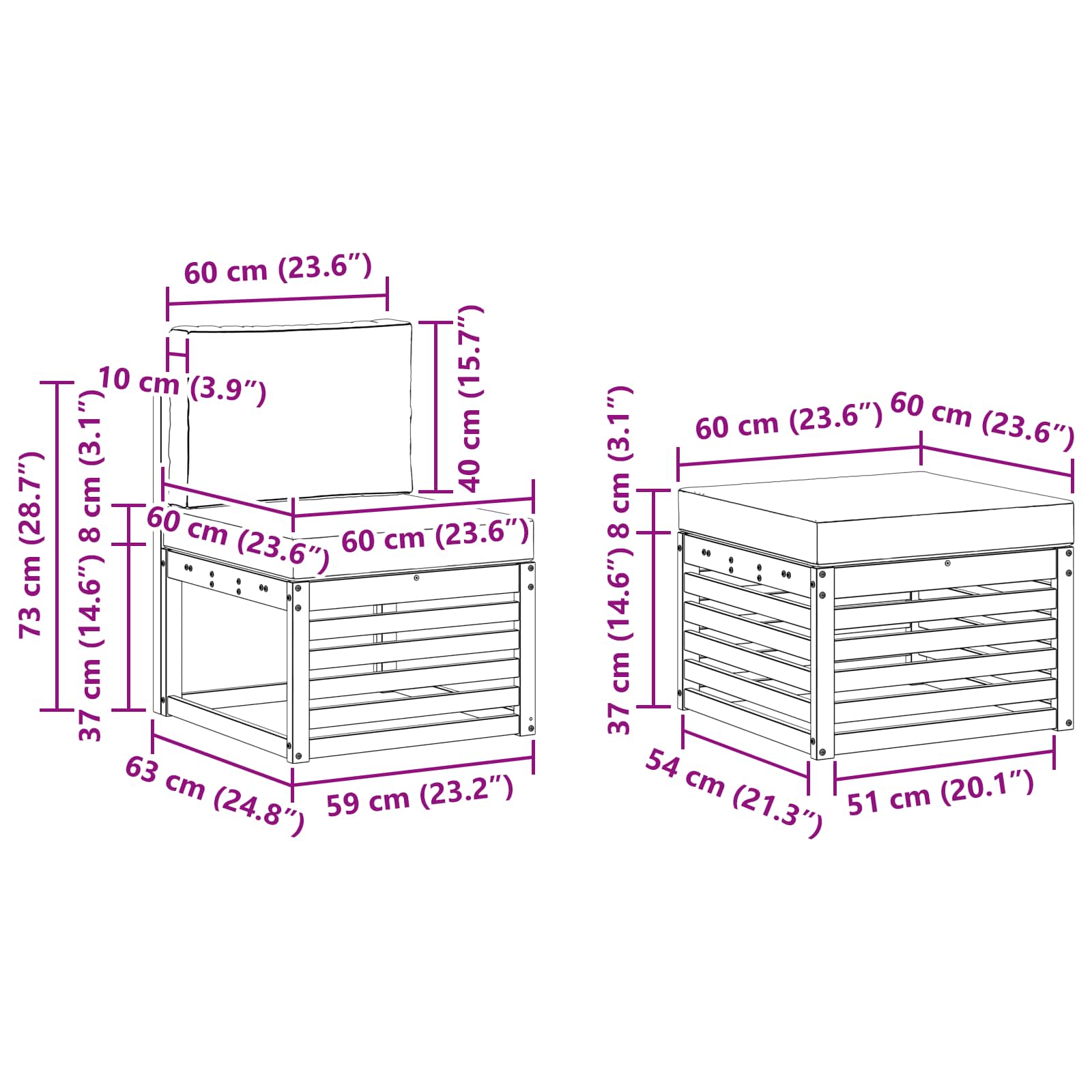 Set vanjskih sofa s jastukom 5 pcs Bijela i bež Poliester