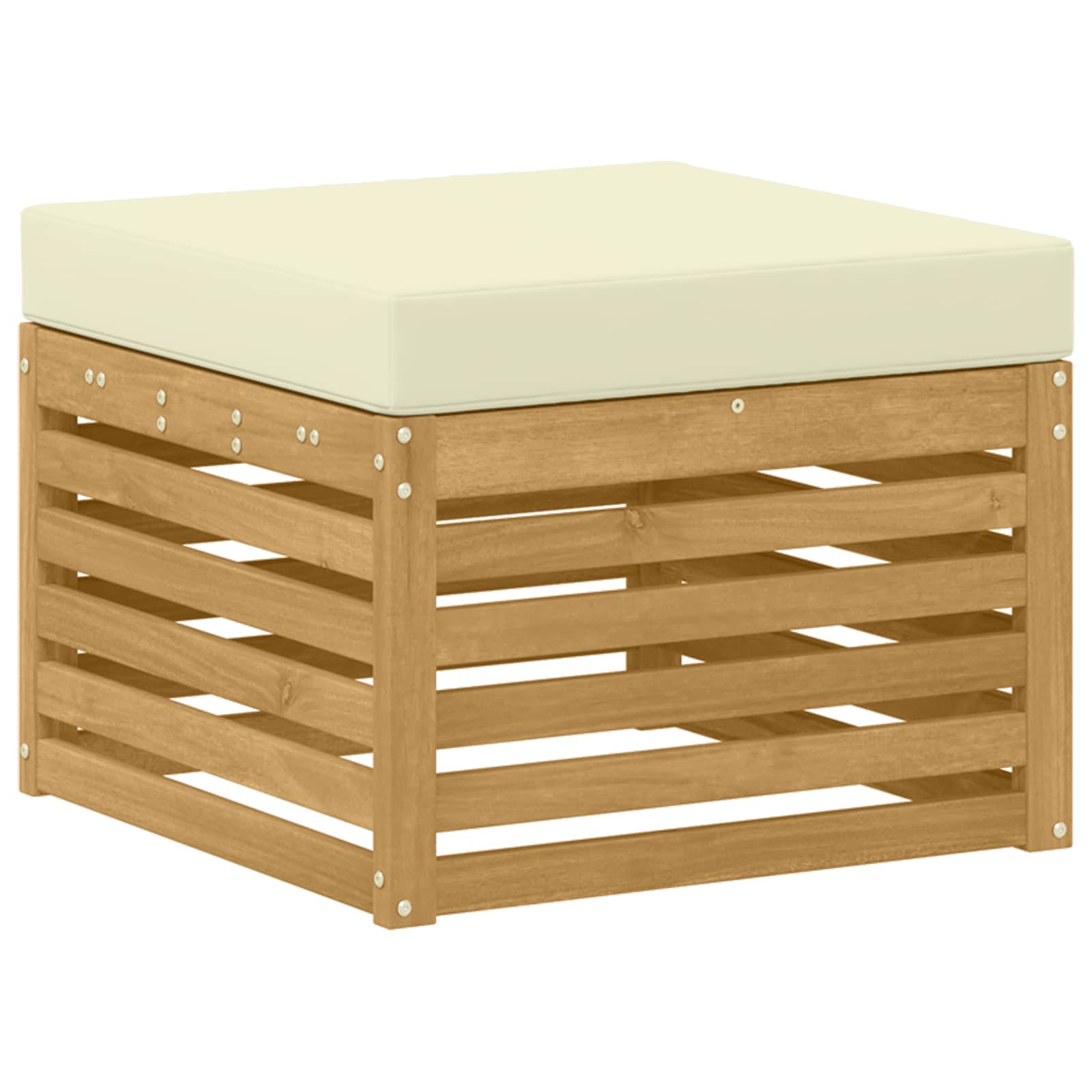 Set vanjskih sofa 5 pcs Bijela i krem 249 x 122,5 x 73 cm