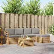 Set vanjskih sofa 6 pcs Bijela i svjetlosiva 59 x 59 x 37 cm