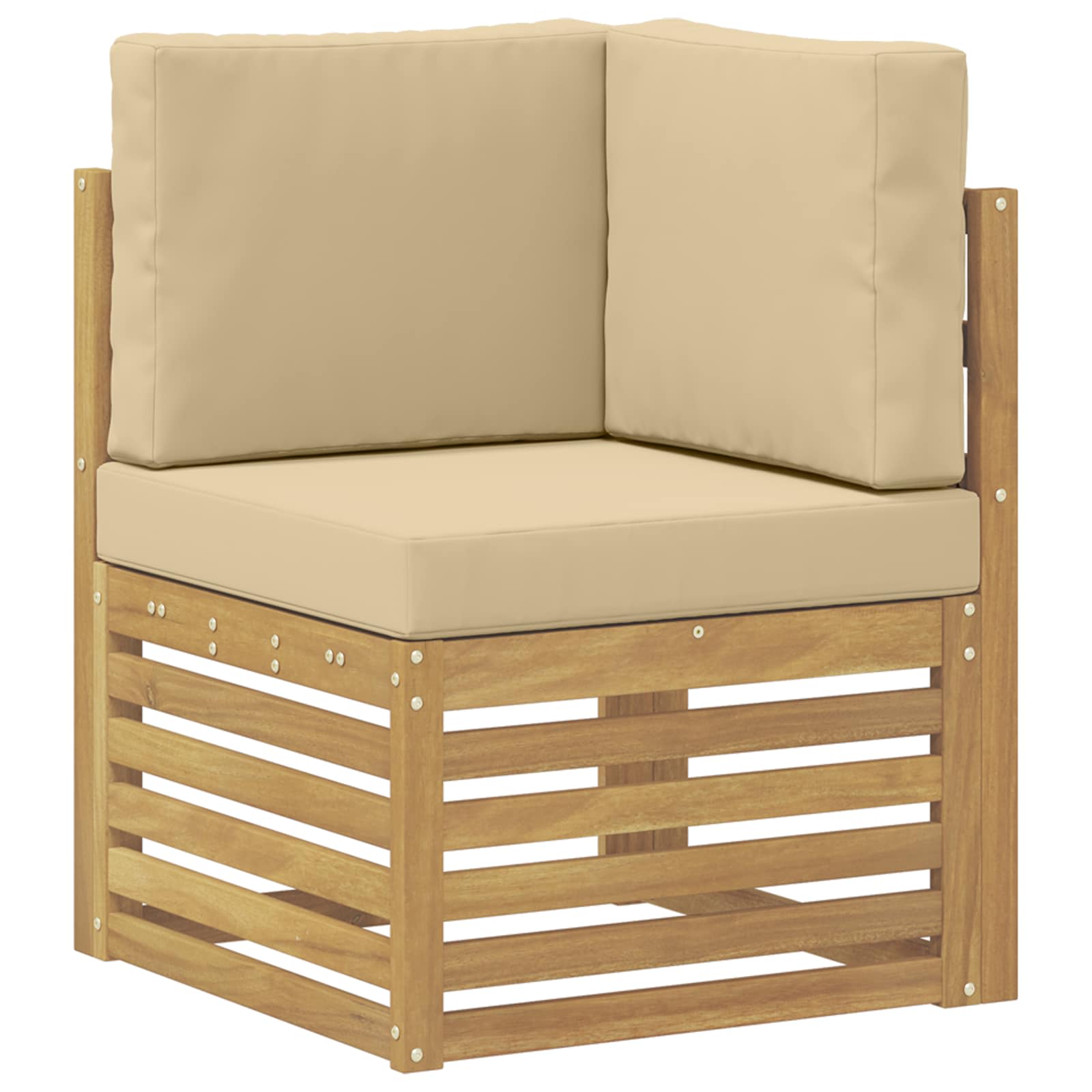 Setovi sofa 4 pcs Bijela i bež 185,5 x 126,5 x 73 cm Poliester