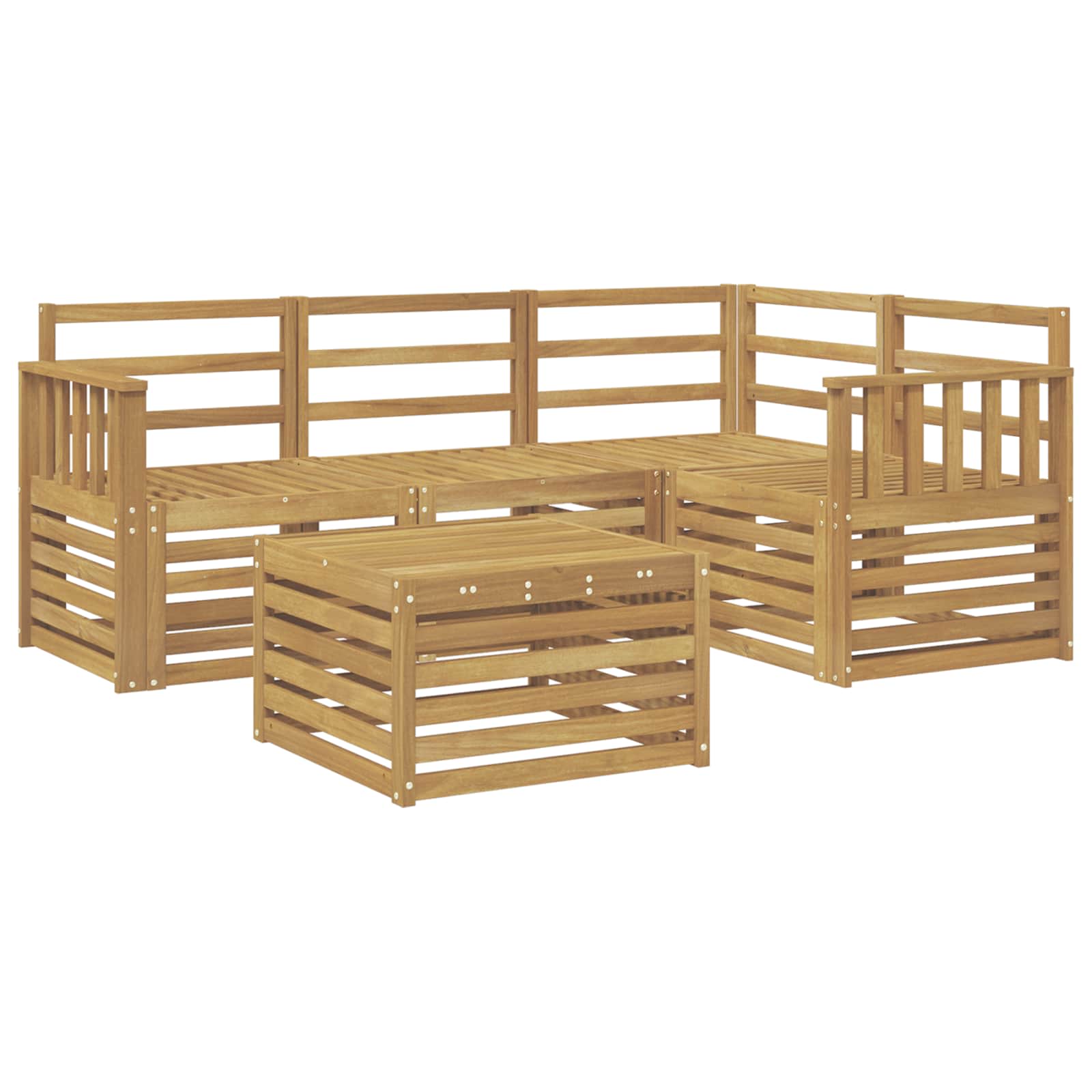 Set vanjskih sofa 5 pcs Bijela 59 x 59 x 37 cm