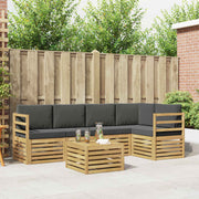 Set vanjskih sofa 6 pcs Bijela i antracit 59 x 59 x 37 cm