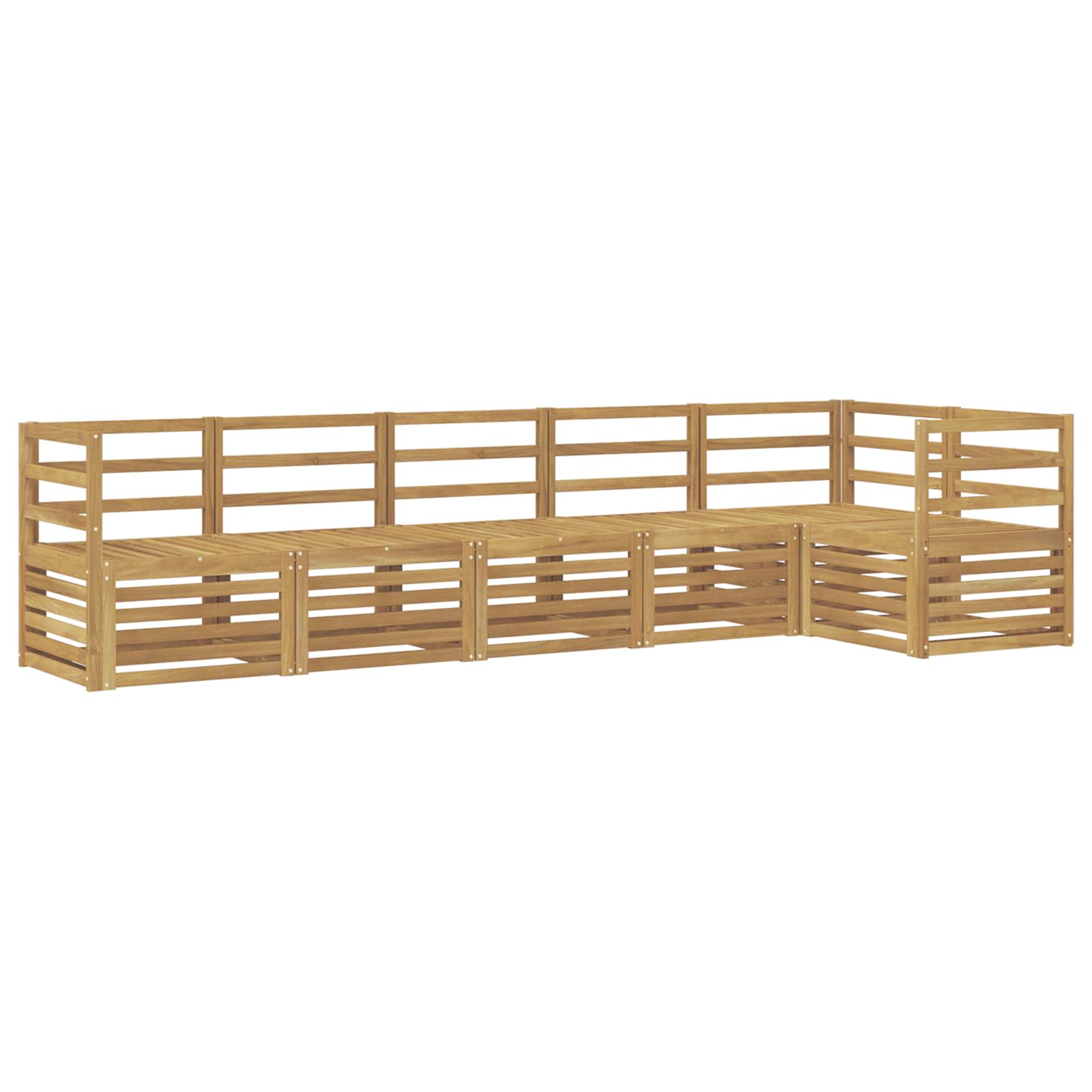 Set vanjskih sofa 6 pcs Bijela 304 x 126,5 x 73 cm