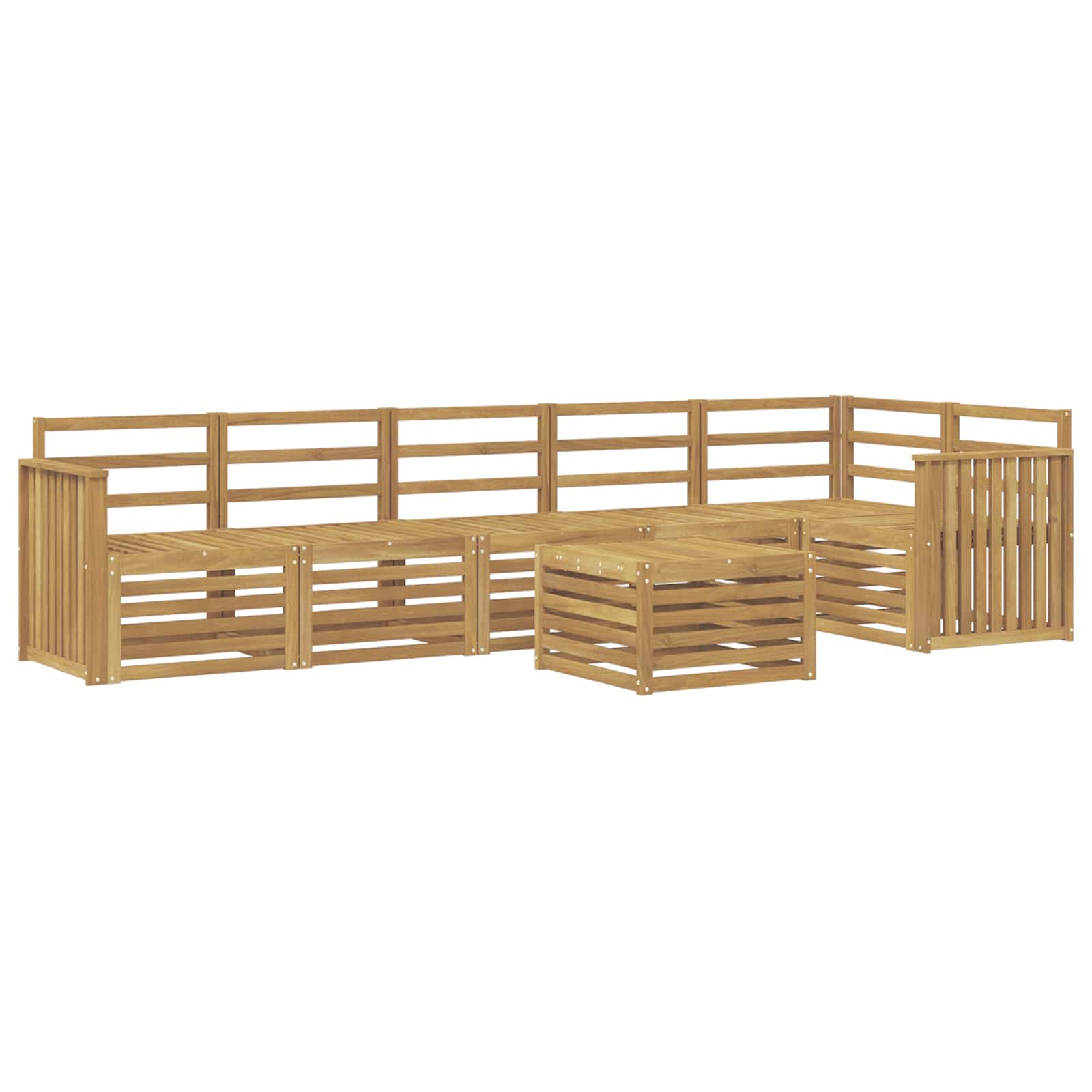Set vanjskih sofa 7 pcs Bijela 59 x 59 x 37 cm