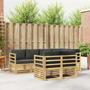 Set vanjskih sofa 7 pcs Bijela i antracit 245 x 126,5 x 73 cm