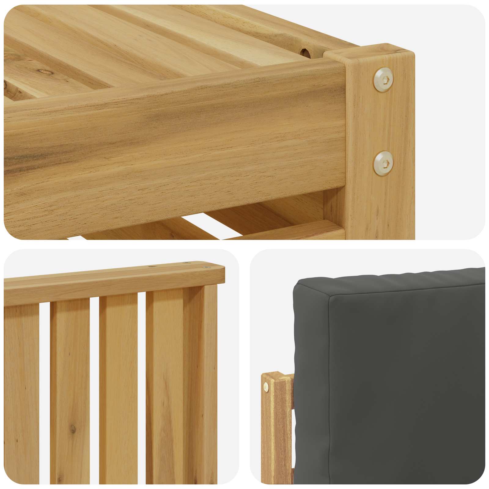 Set vanjskih sofa 6 pcs Bijela i antracit Poliester