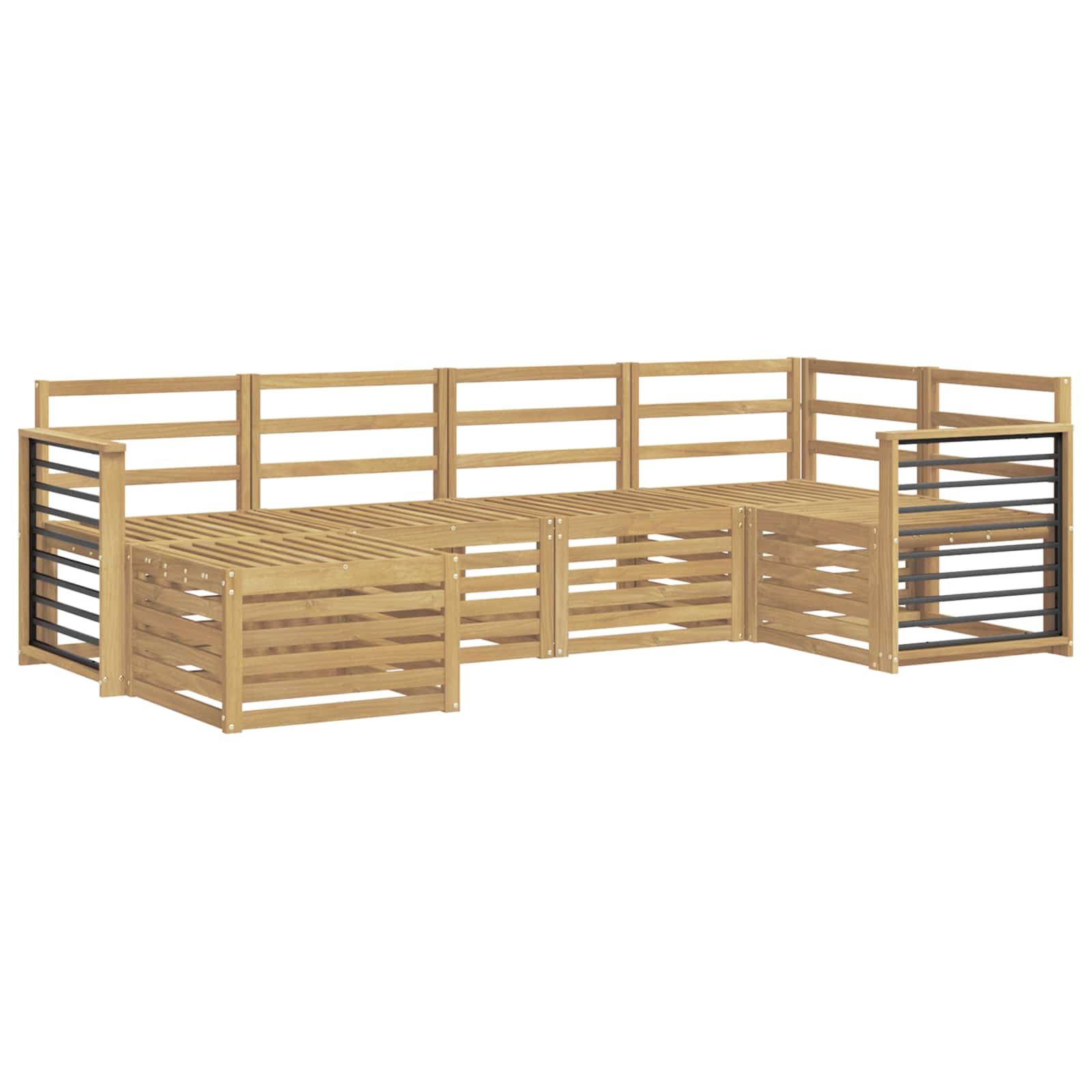 Set vanjskih sofa 6 pcs Bijela Poliester