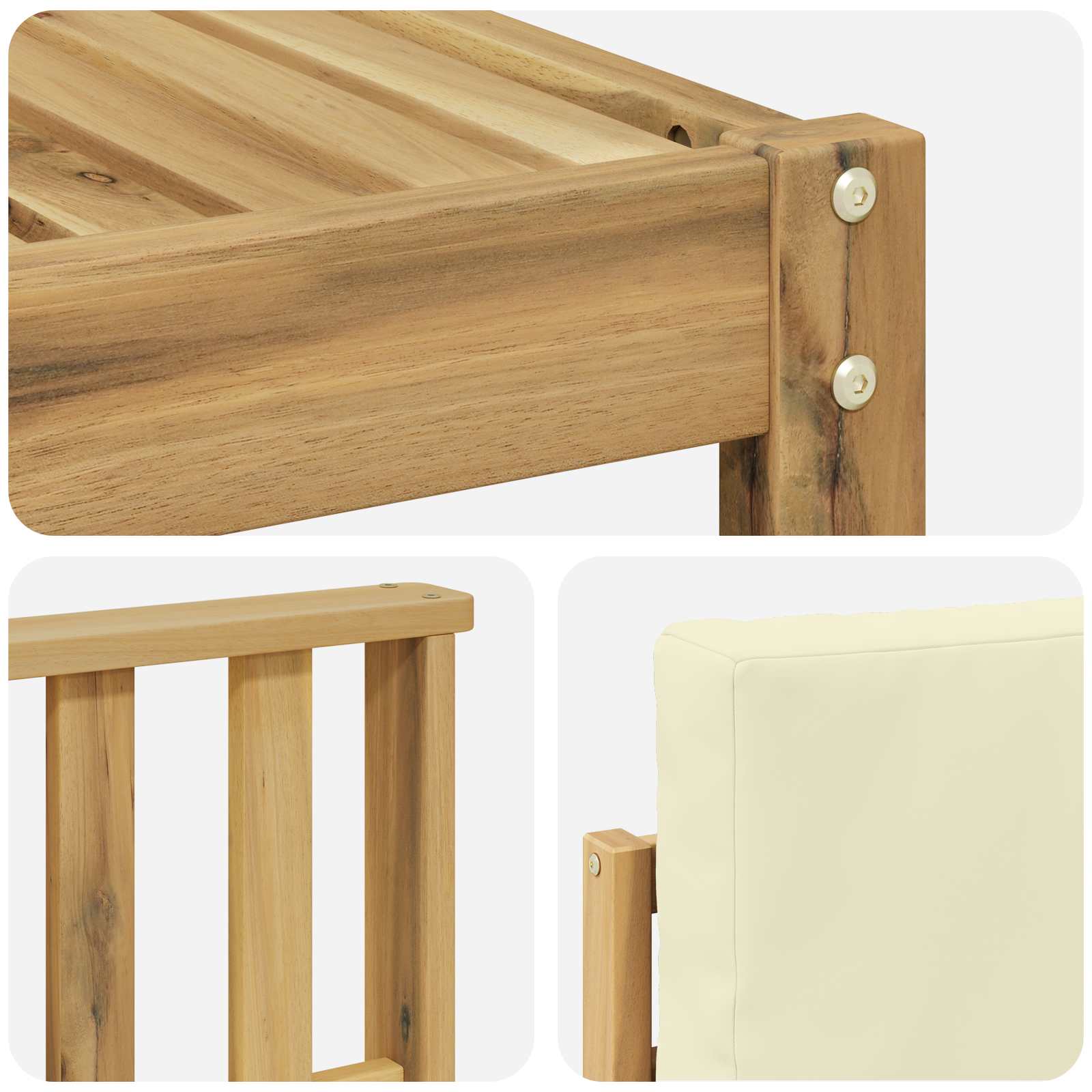Set vanjskih sofa 8 pcs Bijela i krem 306 x 187,5 x 73 cm