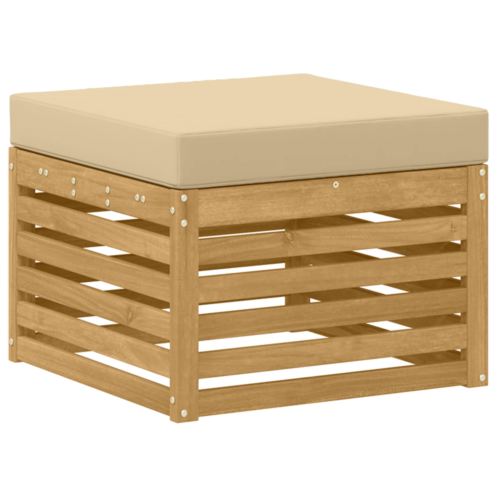 Set vanjskih sofa 8 pcs Bijela i bež 306 x 187,5 x 73 cm