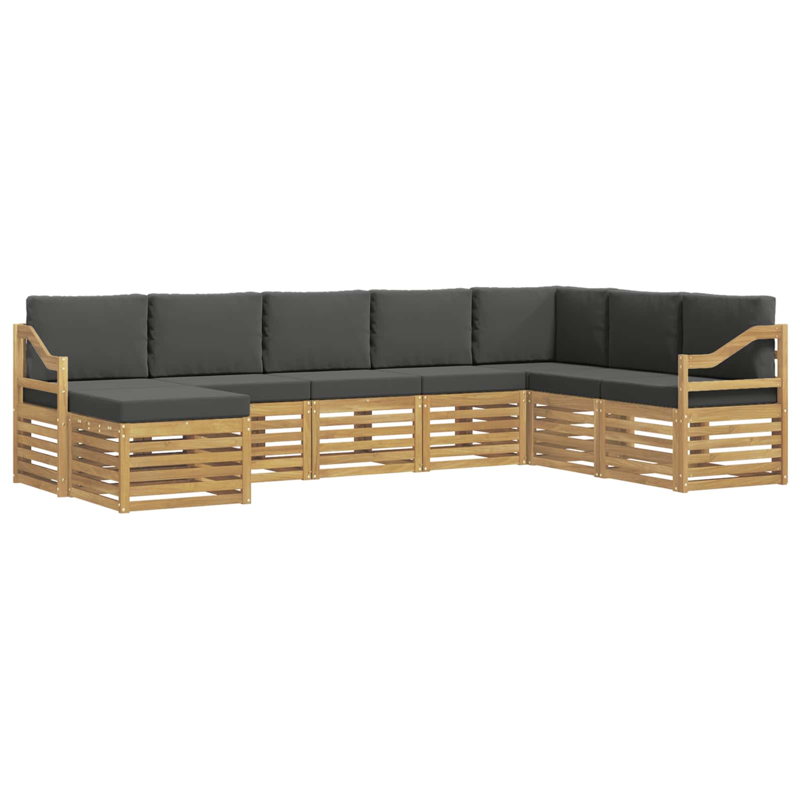 Set vanjskih sofa 8 pcs Bijela i antracit 304 x 185,5 x 73 cm