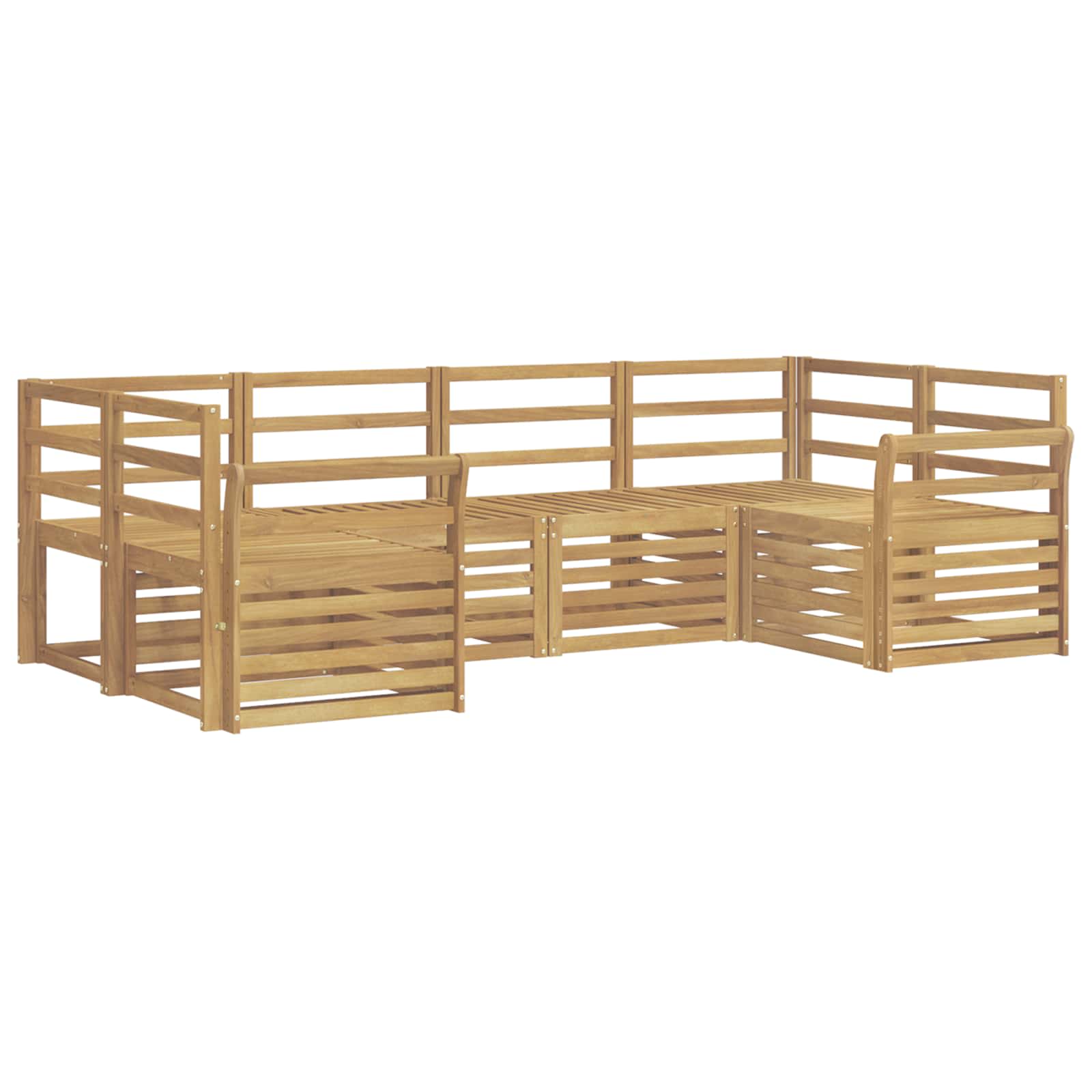 Set vanjskih sofa 6 pcs Bijela 245 x 130,5 x 73 cm