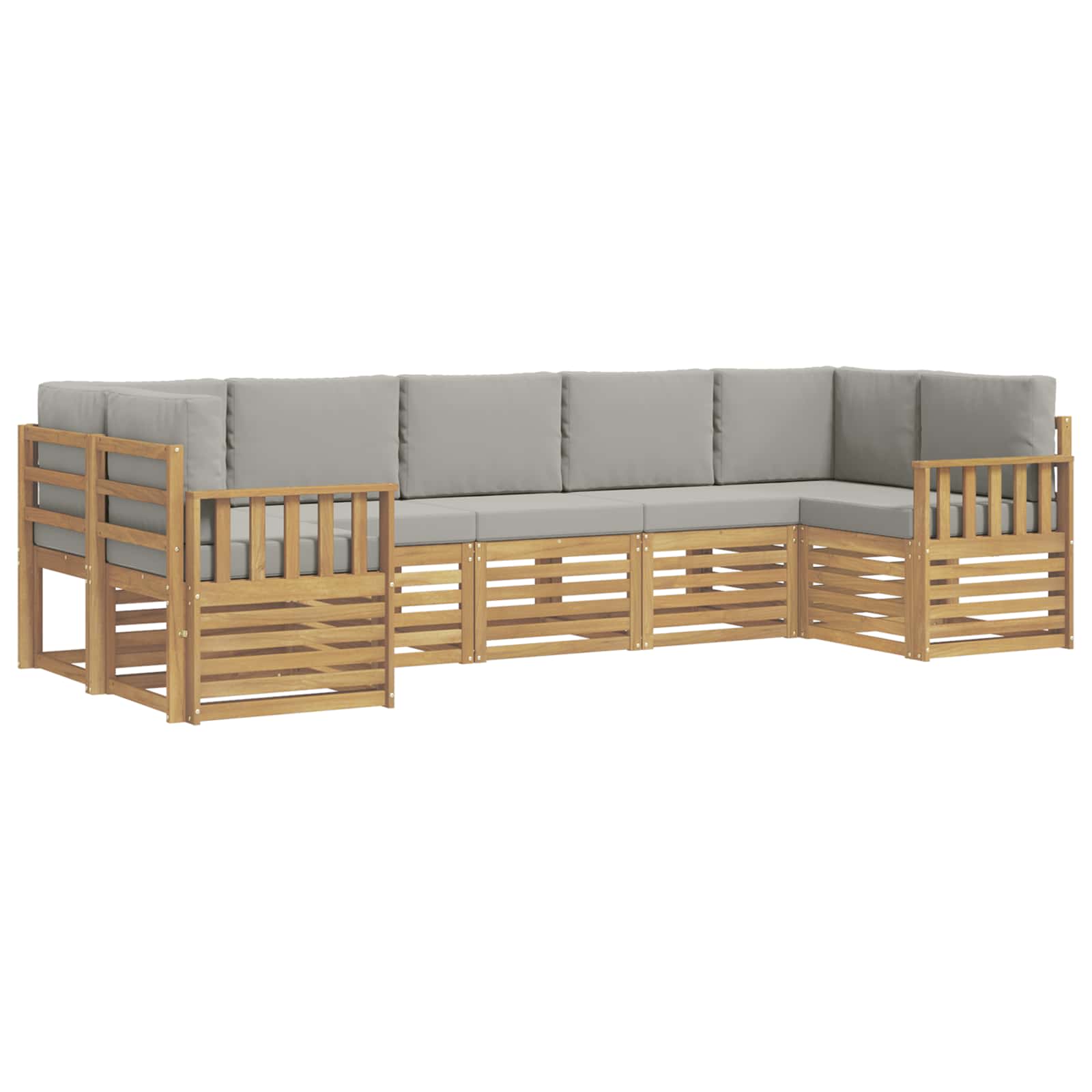 Set vanjskih sofa 6 pcs Bijela i svijetlosiva