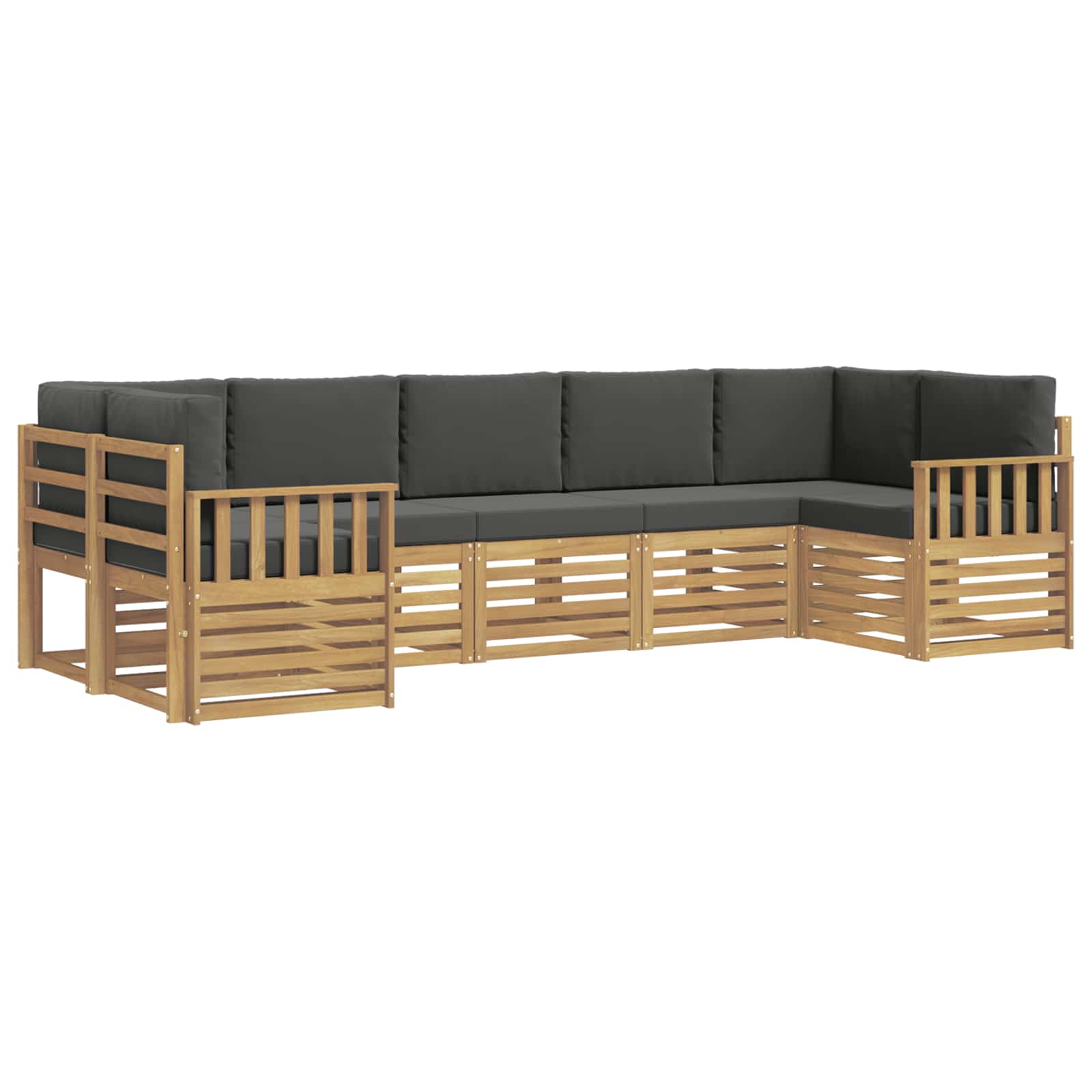 Set vanjskih sofa 6 pcs Bijela i Antracit 304 x 128,5 x 73 cm