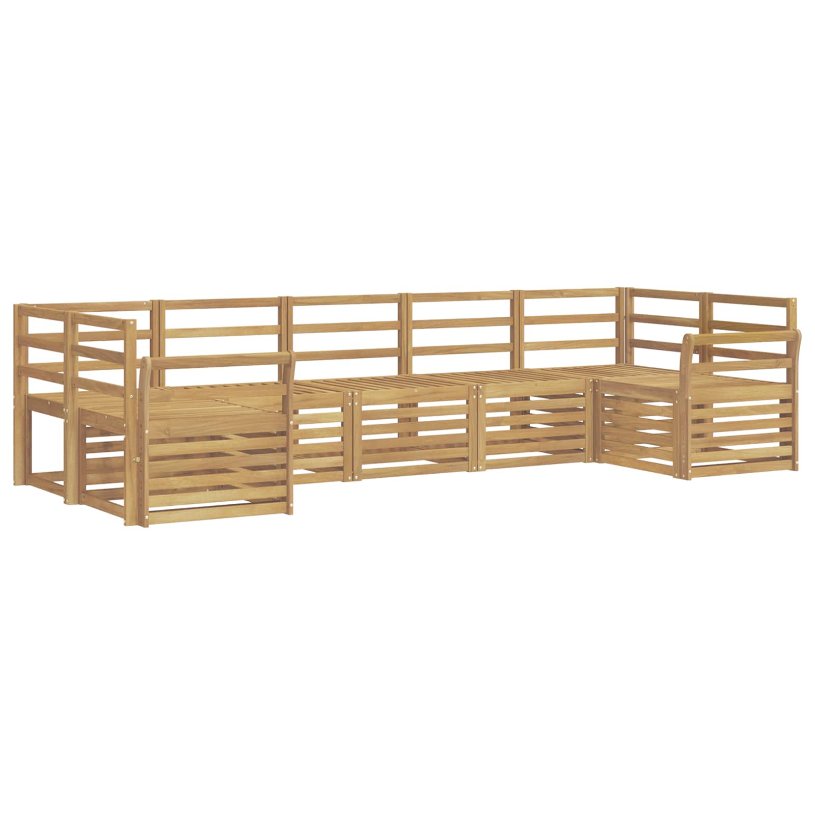 Set vanjskih sofa 7 pcs Bijela 304 x 130,5 x 73 cm