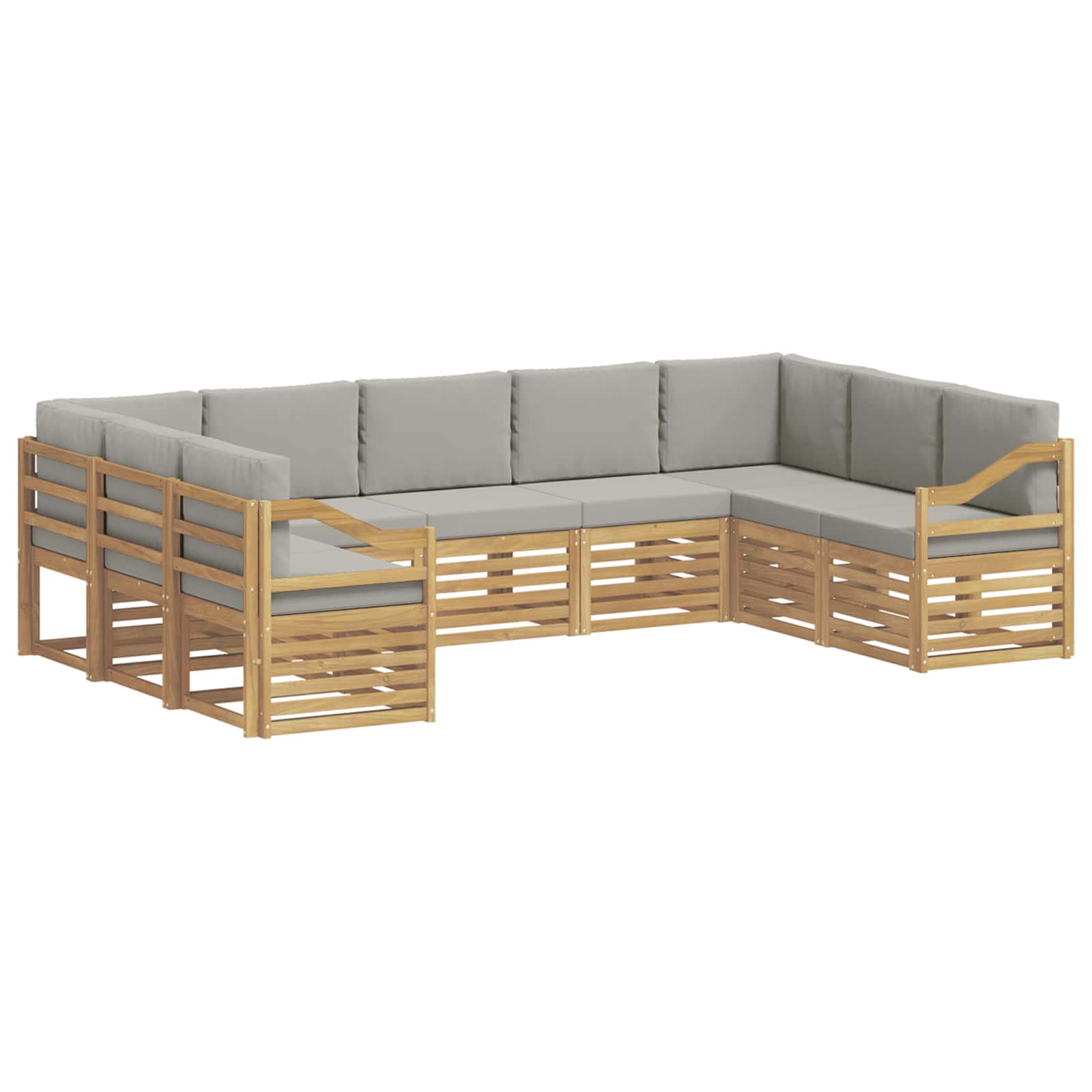 Sekcijska garnitura 9 pcs Bijela i svjetlosiva