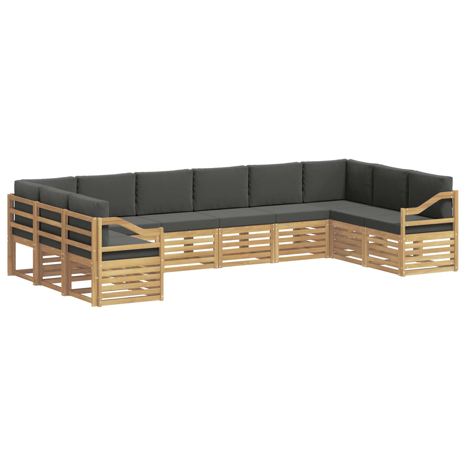 Sekcijska garnitura 10 pcs Bijela i antracit