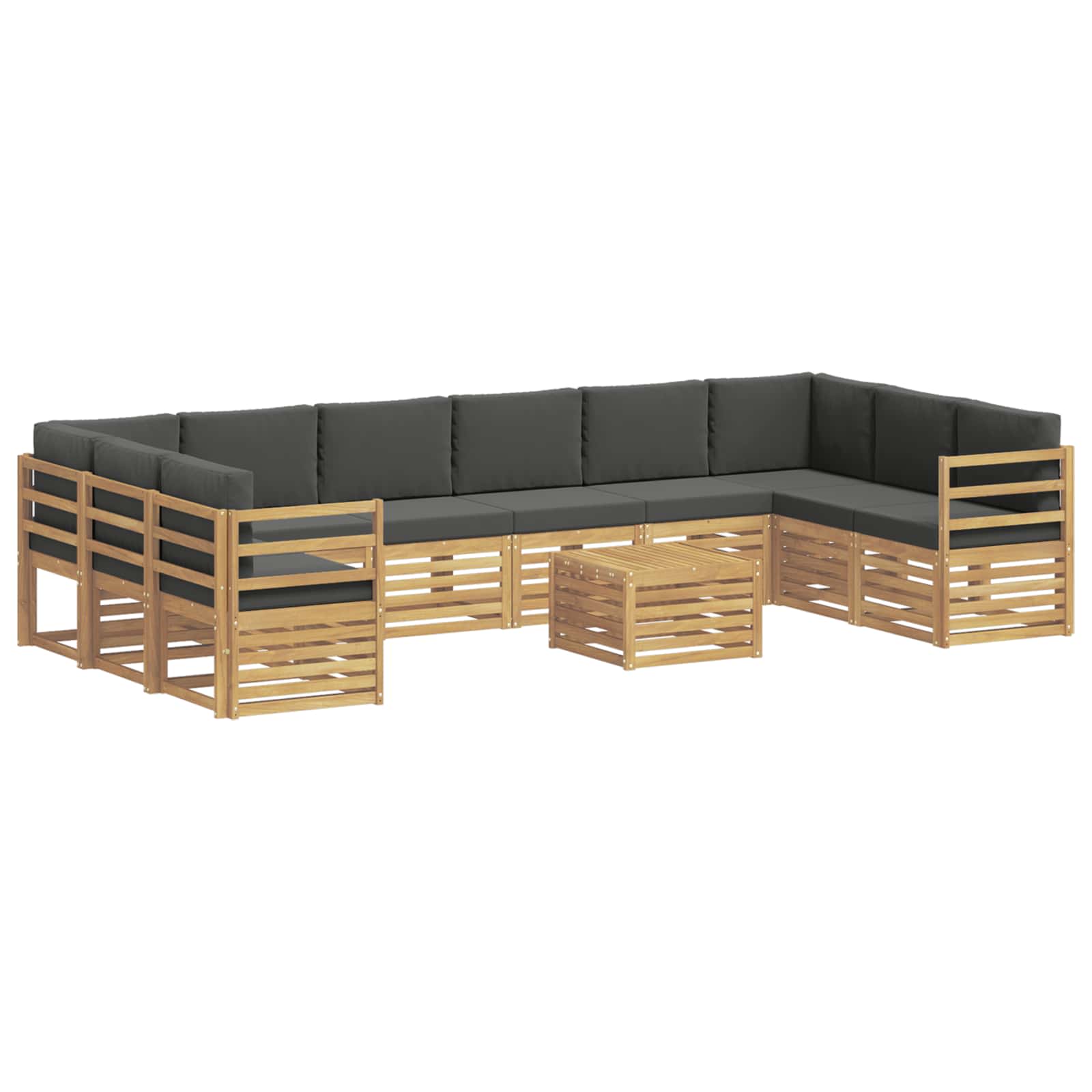 Set vanjskih sofa 8 pcs Bijela i Antracit 59 x 59 x 37 cm