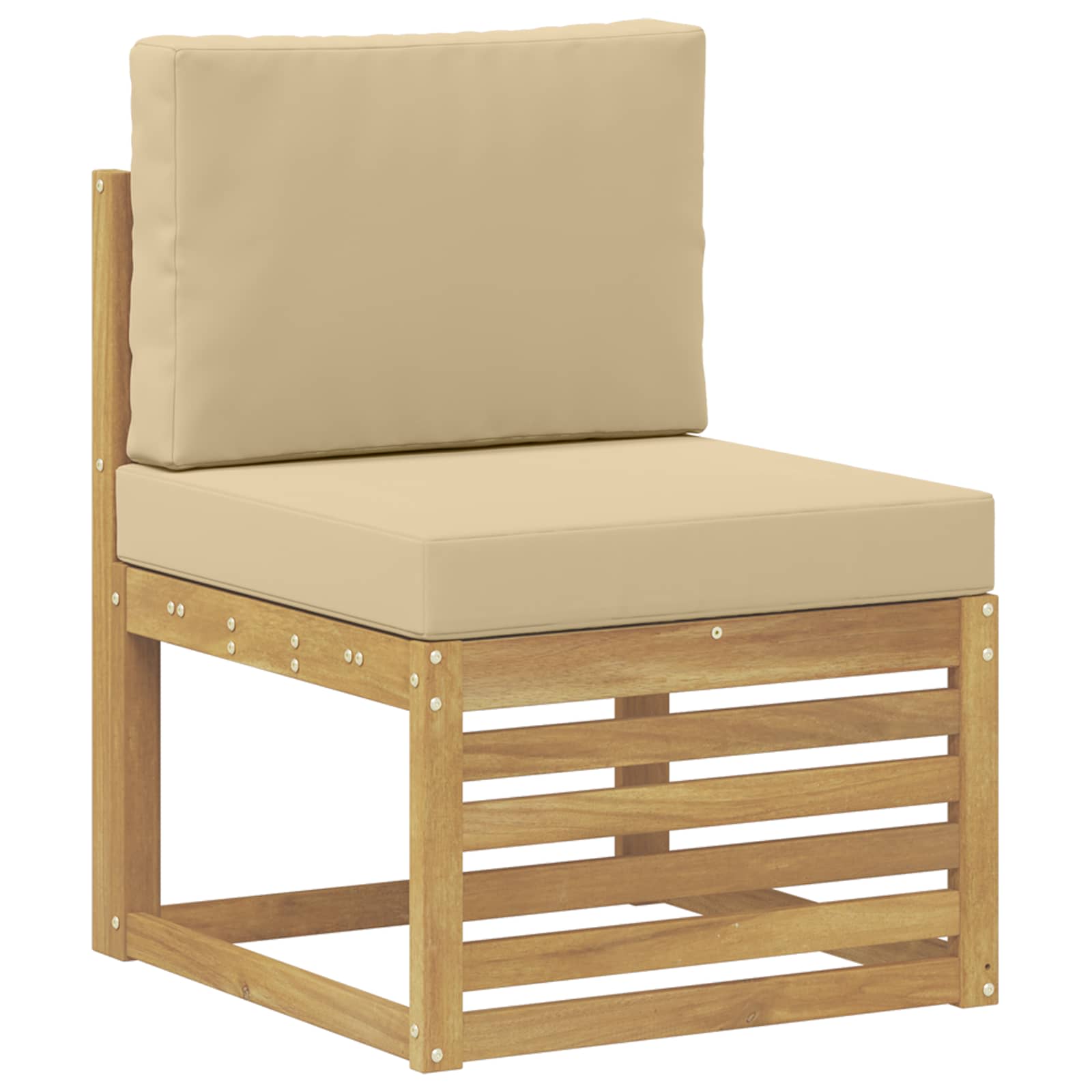 Set vanjskih sofa 8 pcs Bijela i Bež 59 x 59 x 37 cm Poliester