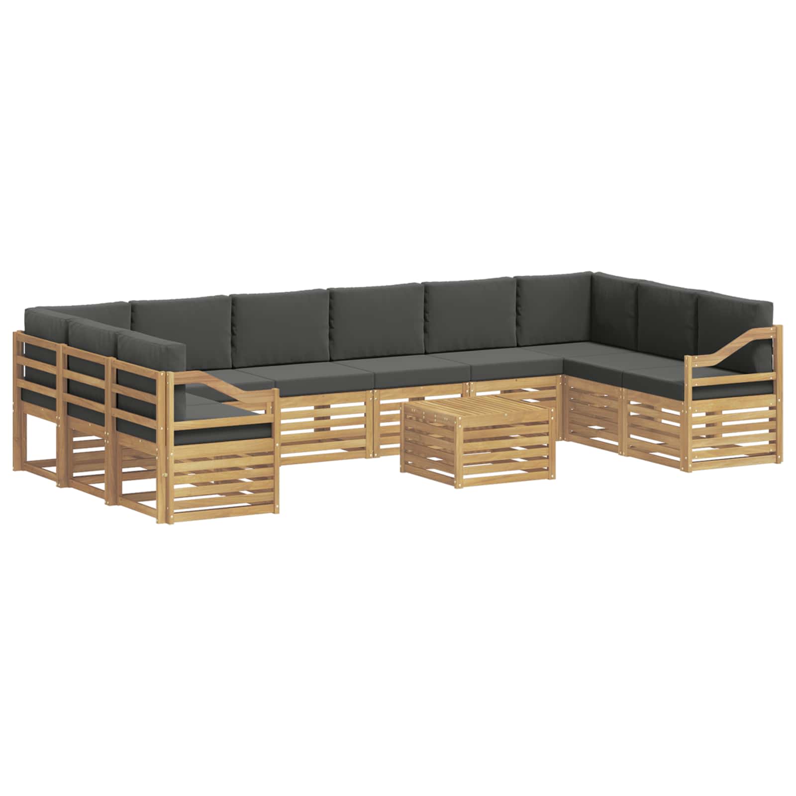 Set vanjskih sofa 8 pcs Bijela i Antracit 59 x 59 x 37 cm