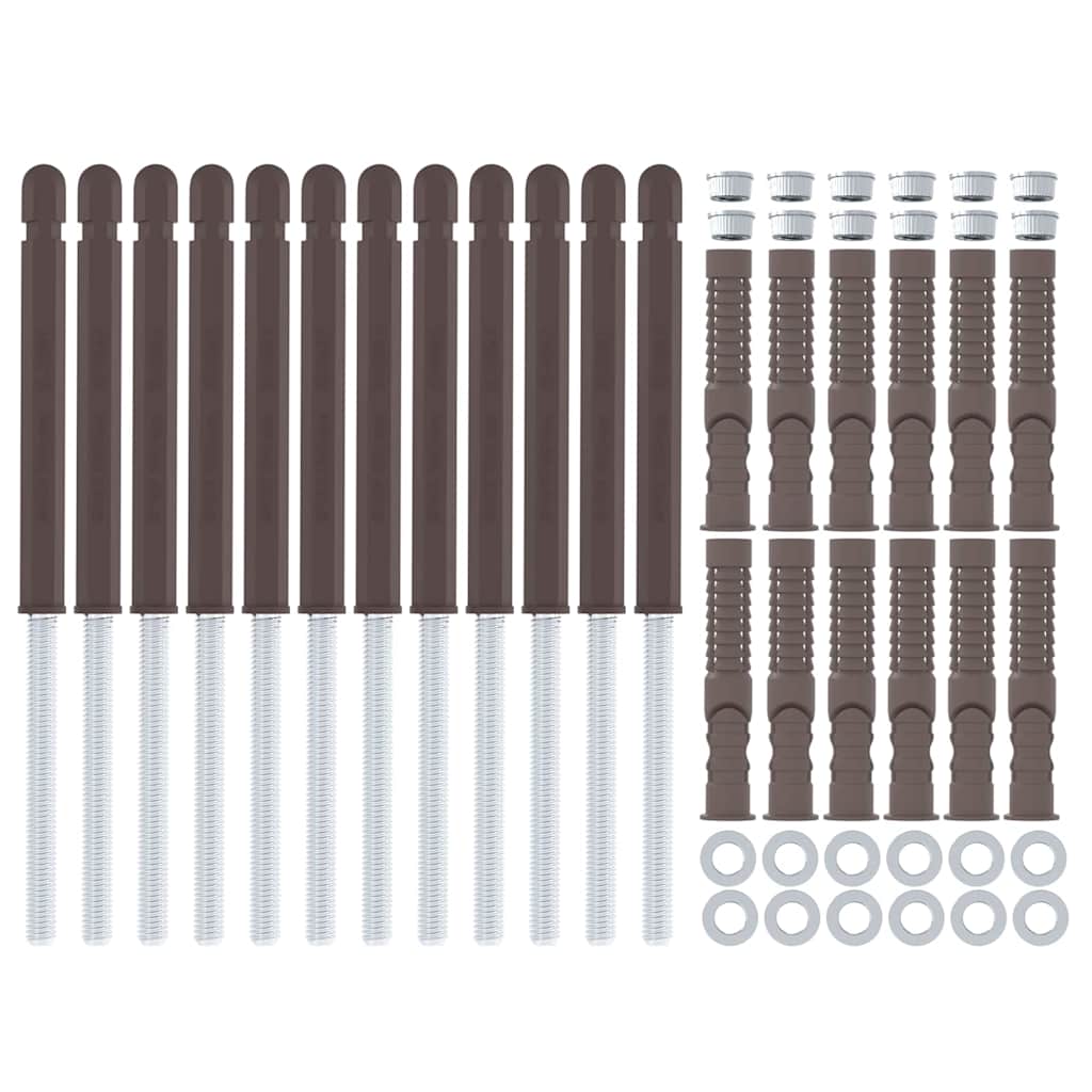Podupirači za plutajuće police 12 pcs Bež Ø10 x 170 mm Čelik