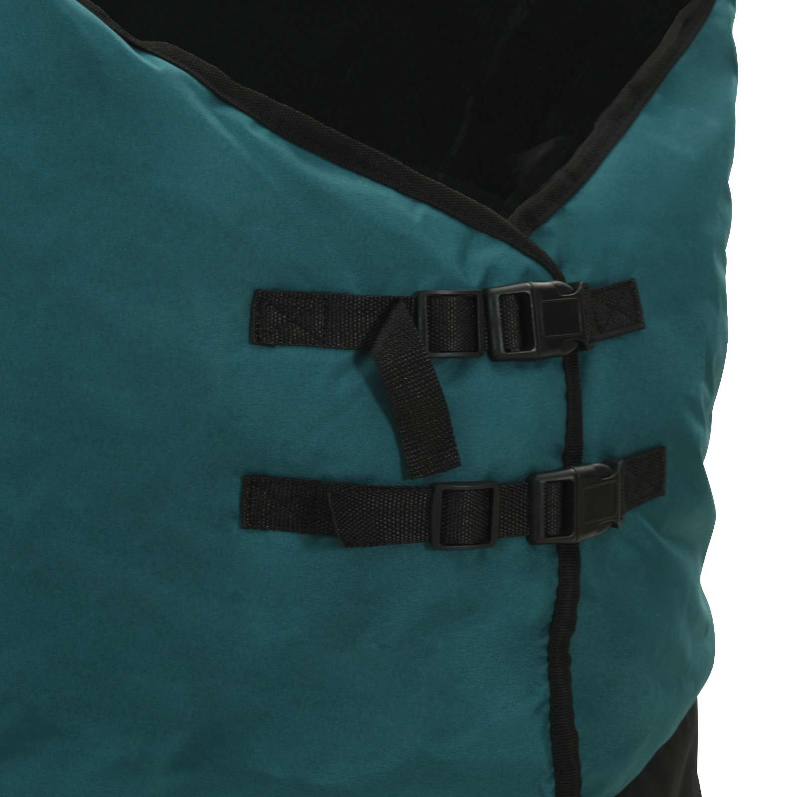 Pokrivač za konje Tamno zelena i crna 155 cm Poliester