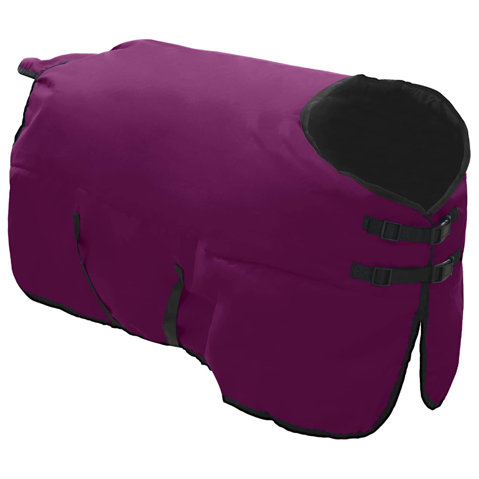 Pokrivač za konje Tamno zelena i crna 75 cm Poliester