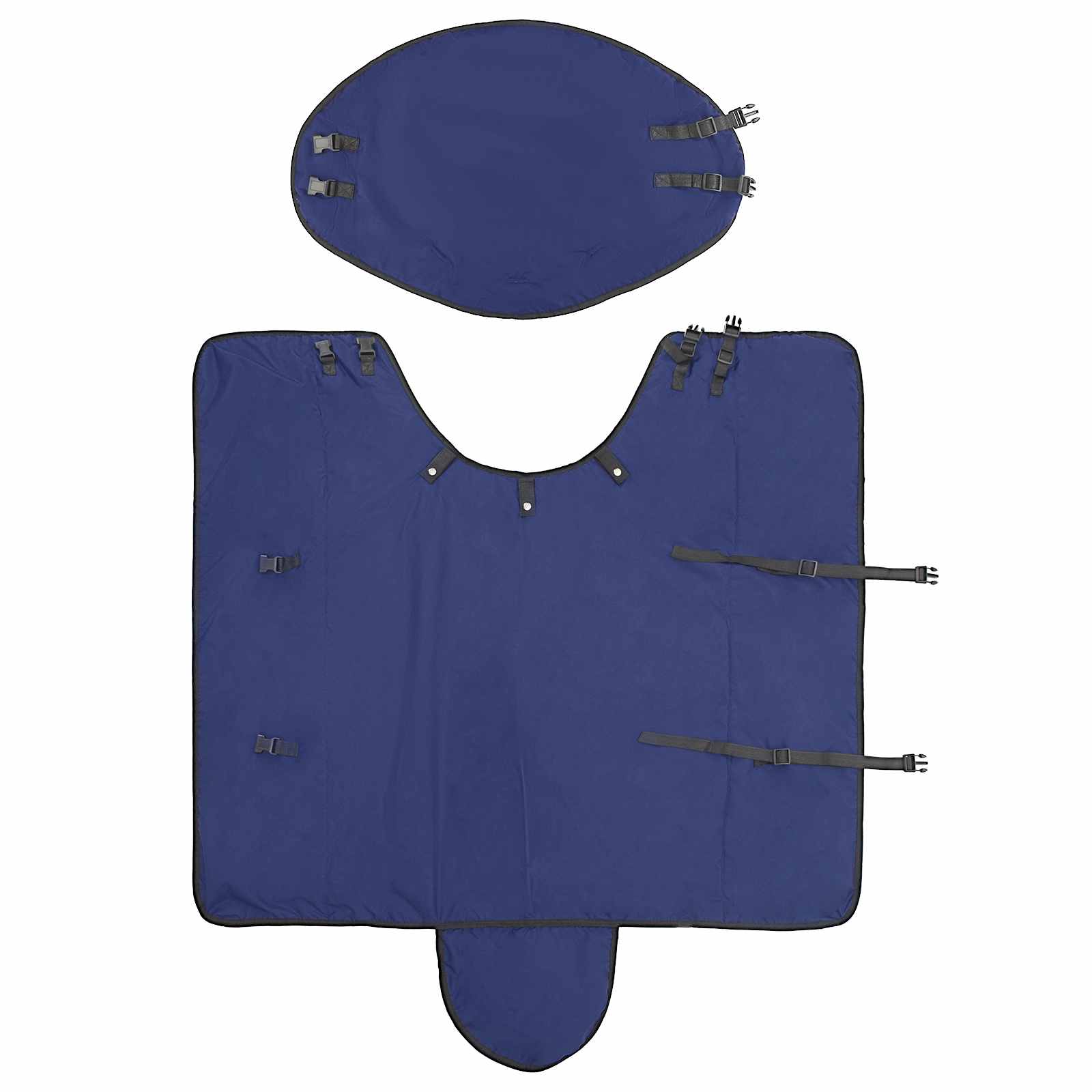 Pokrivač za konje Tamno zelena i crna 125 cm Poliester