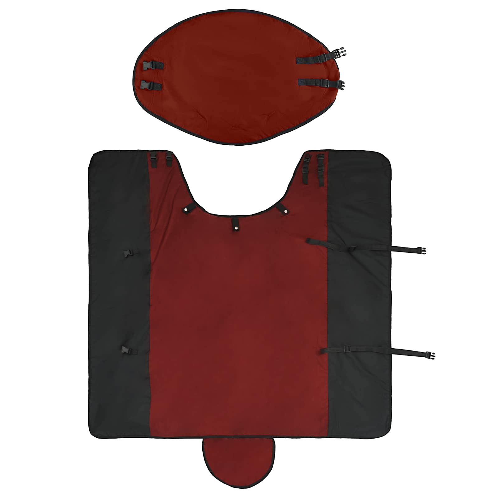 Pokrivač za konje Tamno zelena i crna 75 cm Poliester
