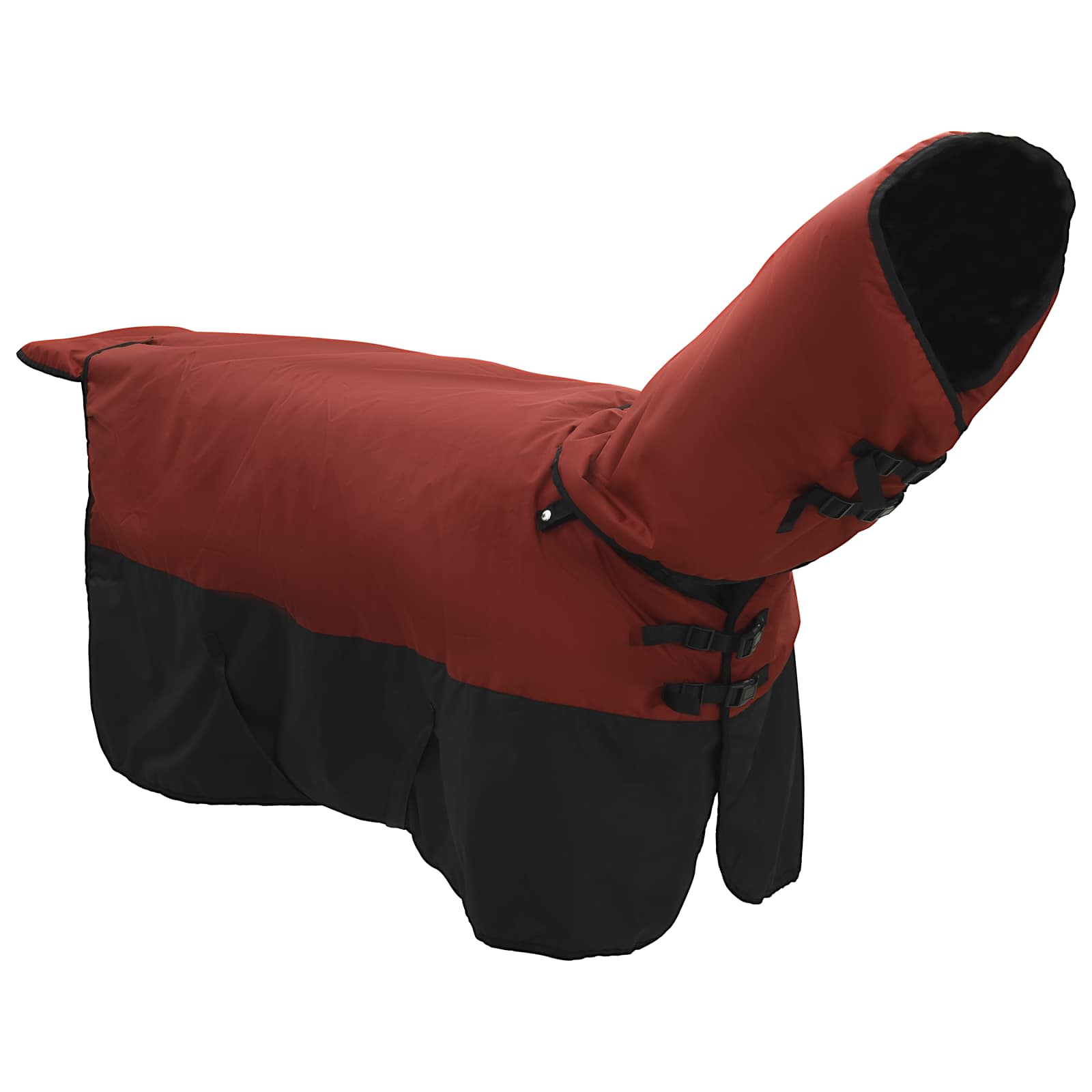 Pokrivač za konje Tamno zelena i crna 85 cm Poliester